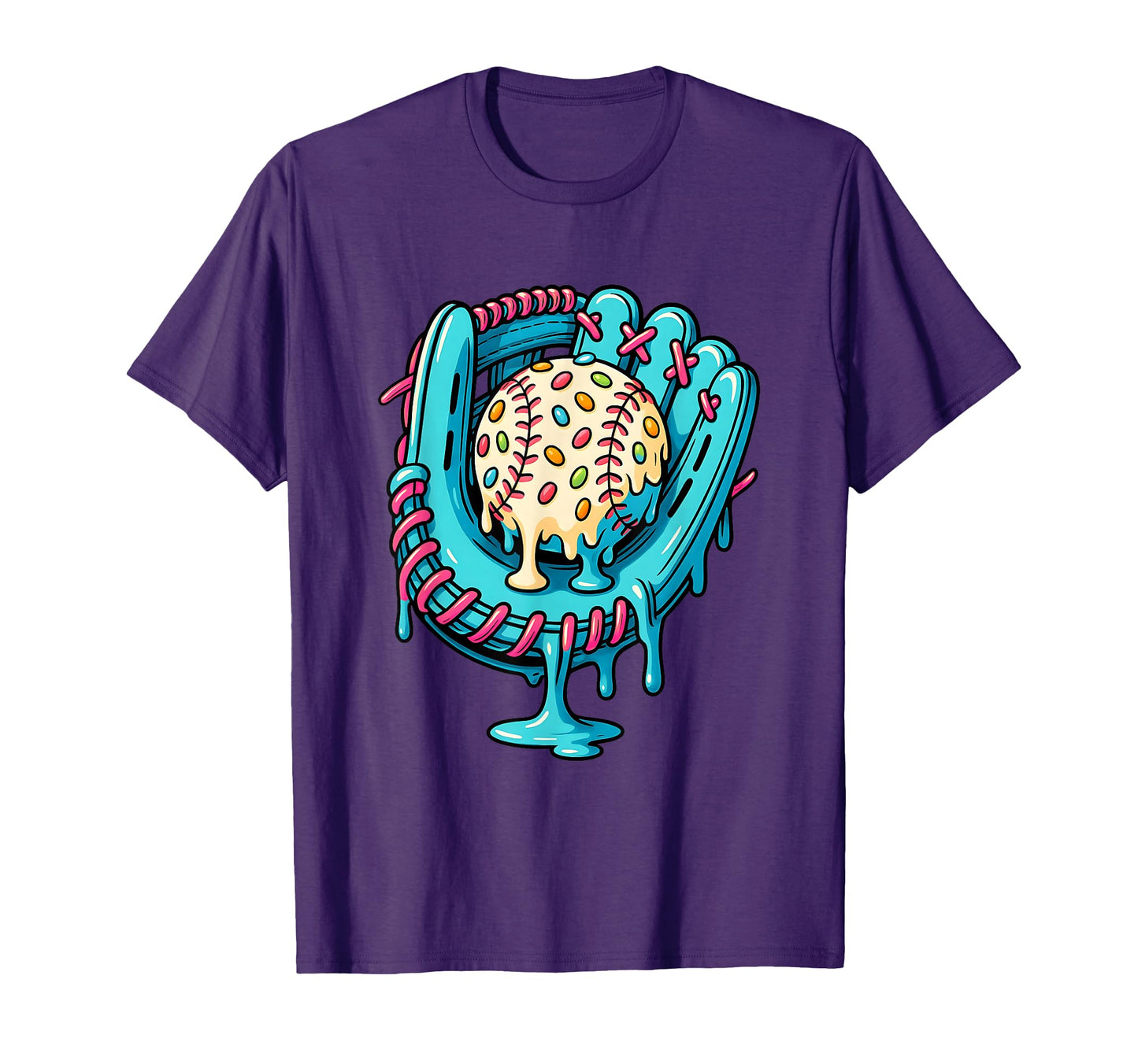 Dripping Baseball Melting Sports T-Shirt - Streetwear Style for Adults - T-Shirt, Sweatshirt, Hoodie