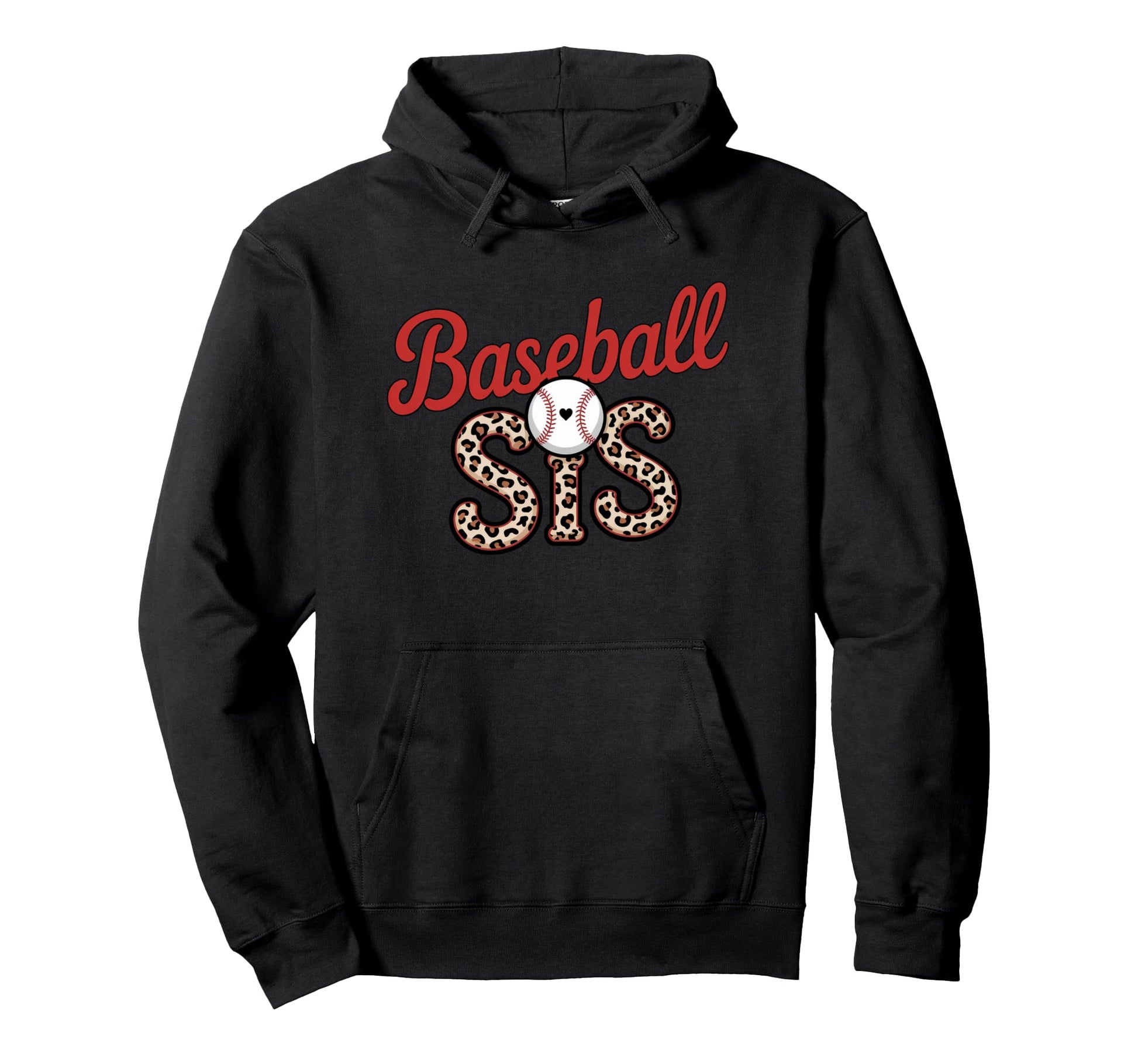 Leopard Baseball Sis Sport Lover Hoodie - Custom Art Print Men Women - T-Shirt, Sweatshirt, Hoodie