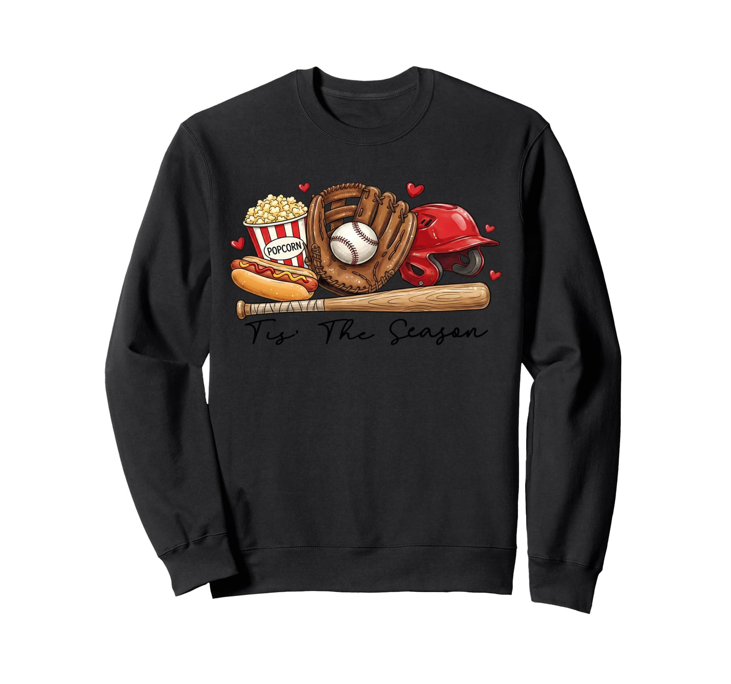 Tis Season Baseball Game Eat Sleep Sweatshirt - Streetwear Style Men Women - T-Shirt, Sweatshirt, Hoodie