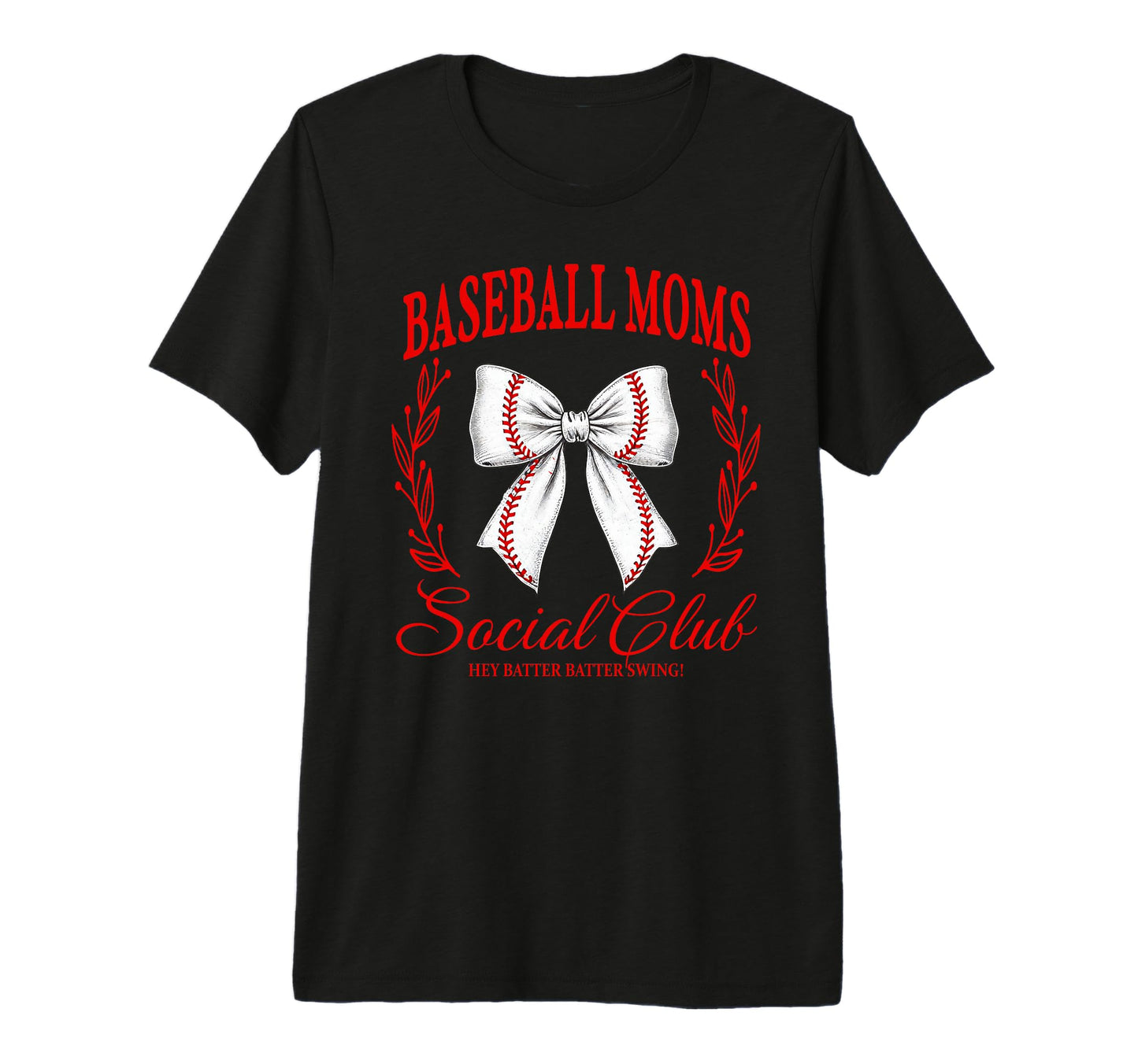 Baseball Moms Social Club Coquette Bow Tri T-Shirt - Unique Graphic Unisex - T-Shirt, Sweatshirt, Hoodie