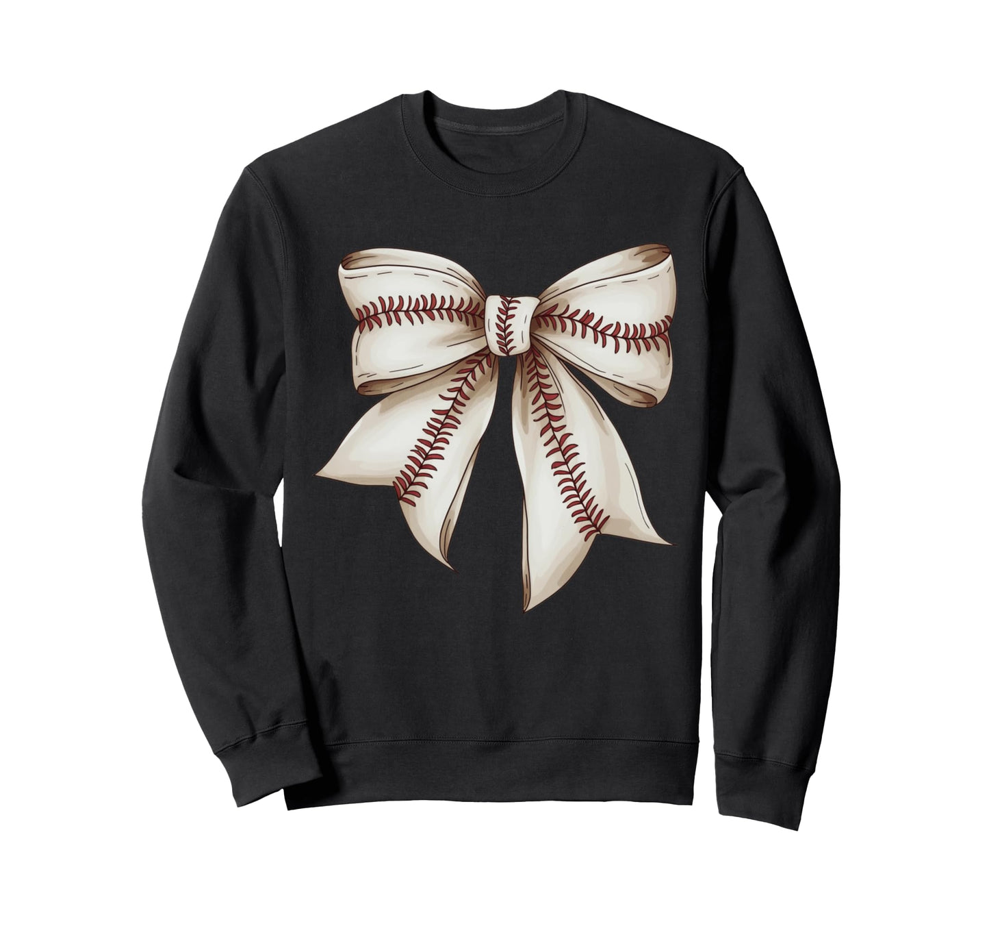 Coquette Baseball Bow Baseball Mom Sweatshirt - Custom Art Print Unisex - T-Shirt, Sweatshirt, Hoodie