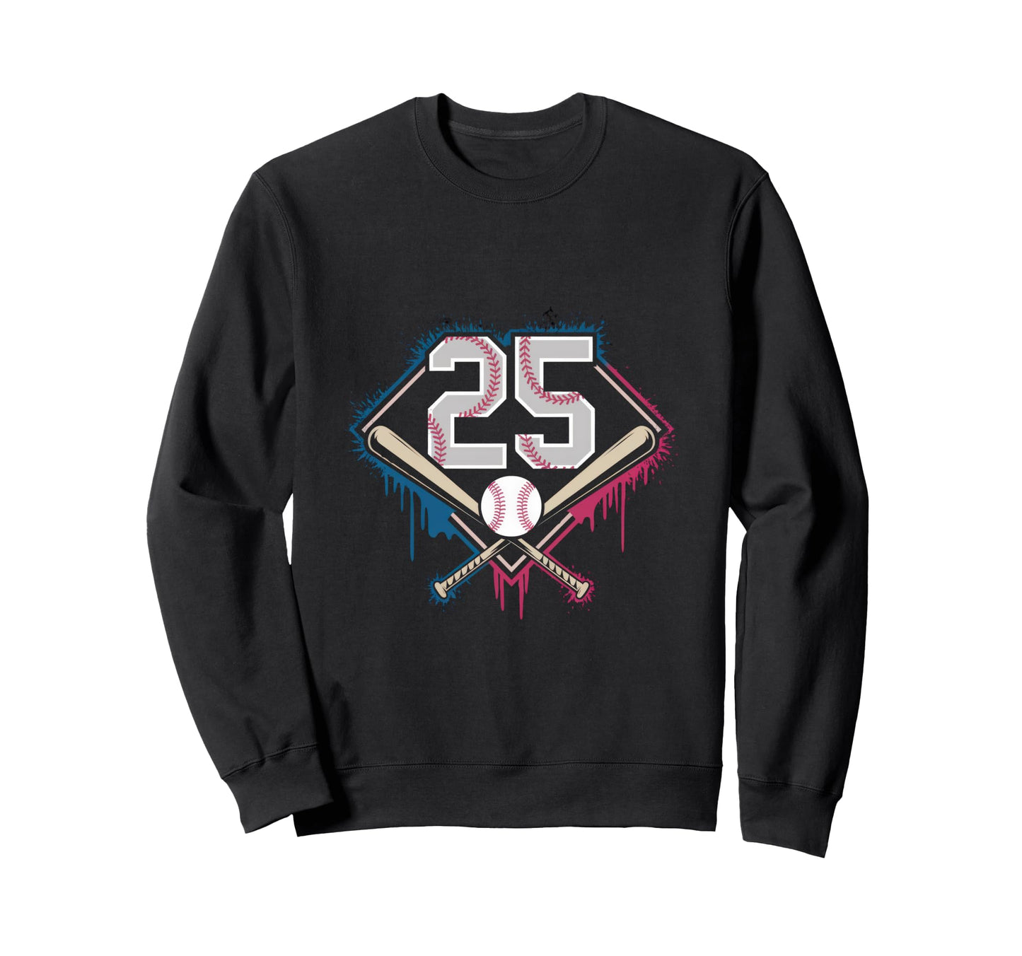25Th Birthday Baseball Home Ice Sweatshirt - Unique Graphic for Adults - T-Shirt, Sweatshirt, Hoodie