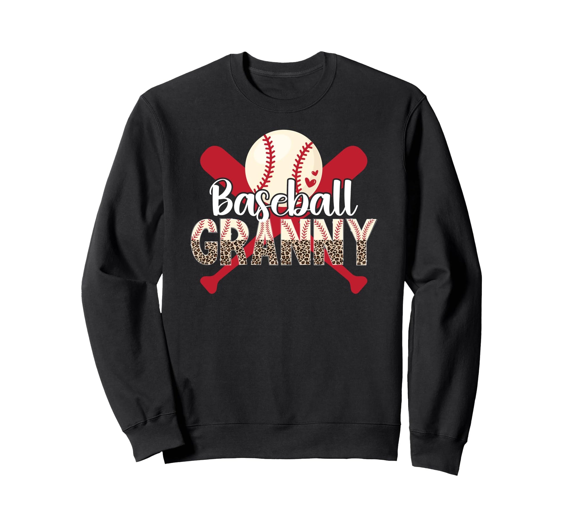 Baseball Granny Leopard Granny Sweatshirt - Novelty Apparel Unisex - T-Shirt, Sweatshirt, Hoodie