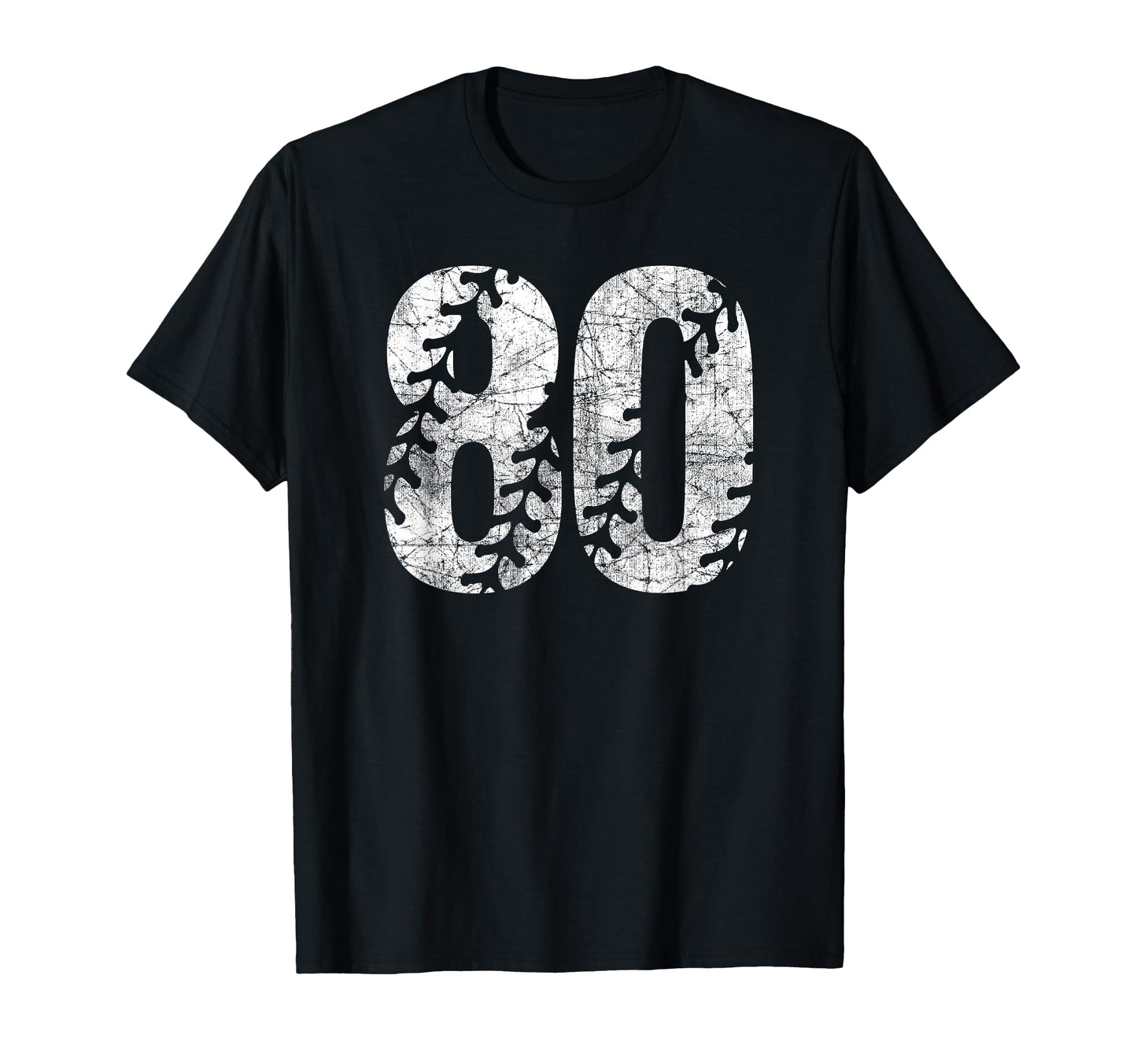 Baseball Softball Mom 80 Number 80 T-Shirt - Streetwear Style for Adults - T-Shirt, Sweatshirt, Hoodie