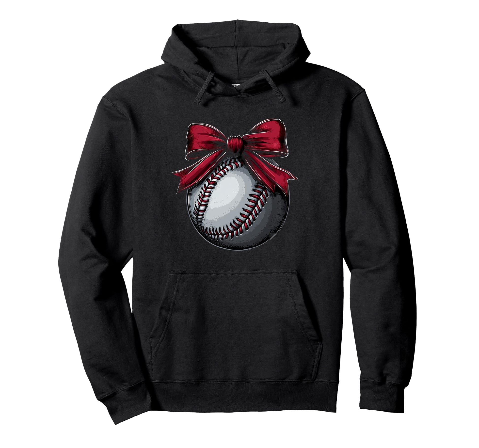 Baseball Coquette Bow Baseball Mom Hoodie - Minimalist Print Unisex - T-Shirt, Sweatshirt, Hoodie