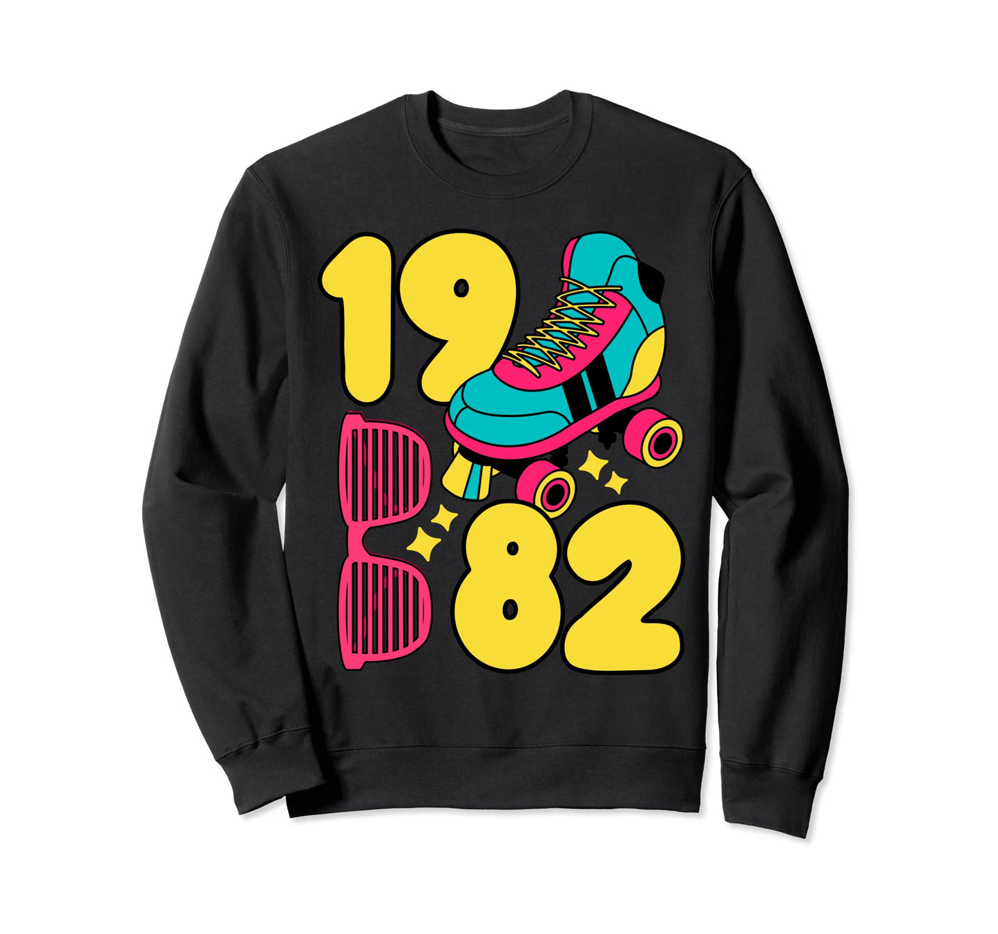 1982 Roller Rink 80S Night Sweatshirt - Minimalist Print for Adults - T-Shirt, Sweatshirt, Hoodie