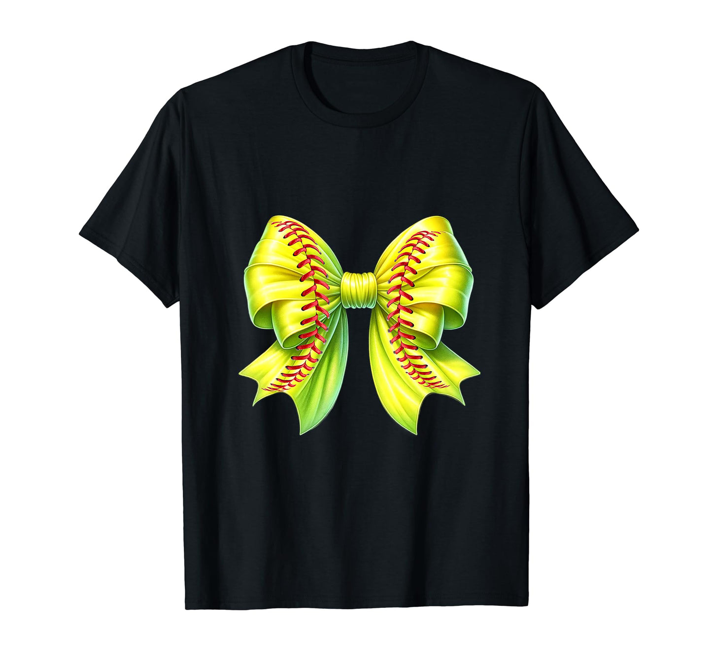Softball Coquette Bow Soft Era Baseball T-Shirt - Graphic Print Unisex - T-Shirt, Sweatshirt, Hoodie