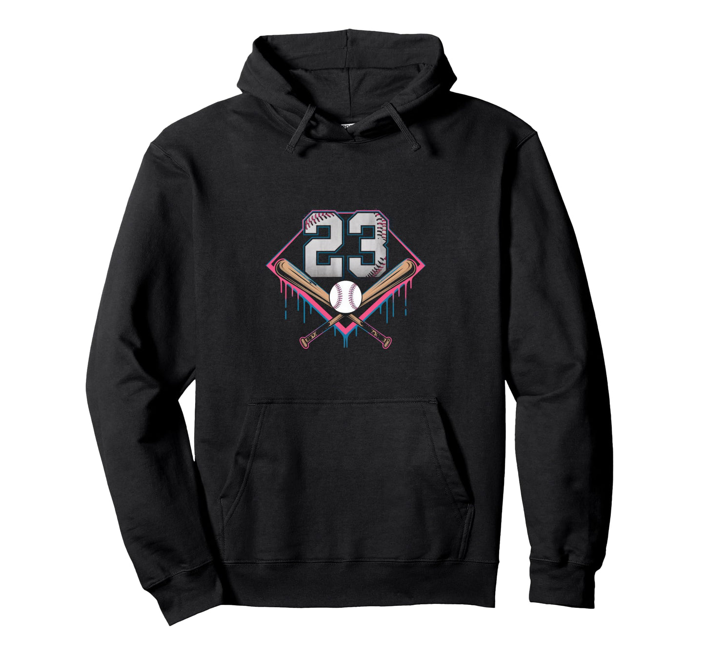23Th Birthday Baseball Home Ice Cream Hoodie - Custom Art Print for Adults - T-Shirt, Sweatshirt, Hoodie