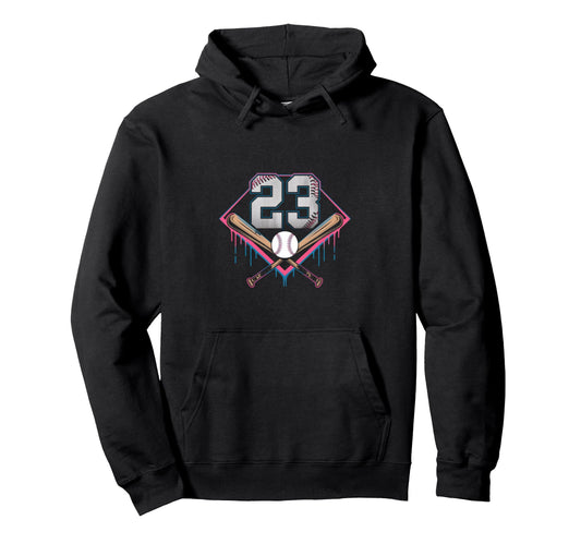 23Th Birthday Baseball Home Ice Cream Hoodie - Custom Art Print for Adults - T-Shirt, Sweatshirt, Hoodie