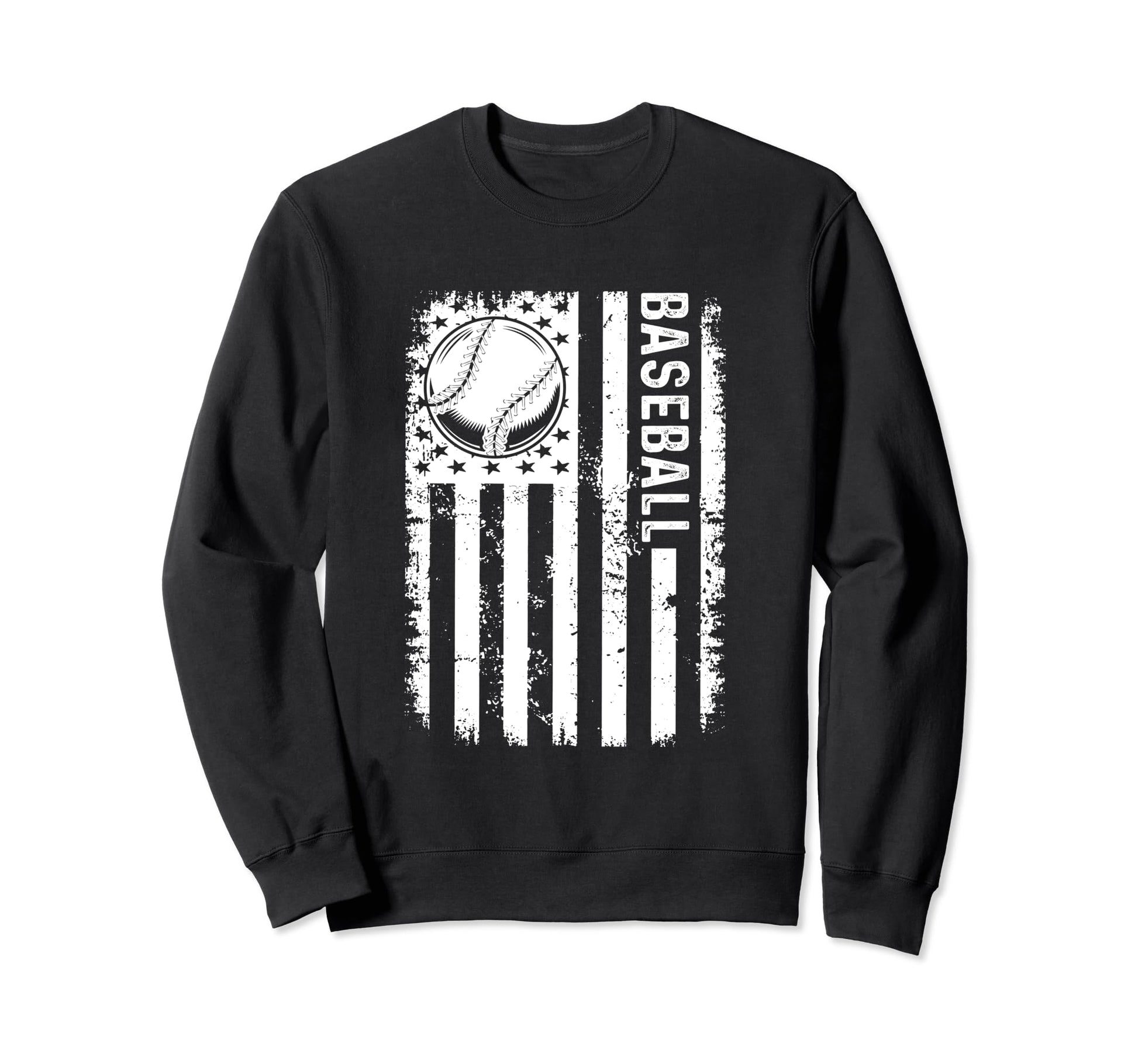 American Flag Baseball Us Flag Usa Sweatshirt - Minimalist Print Unisex - T-Shirt, Sweatshirt, Hoodie