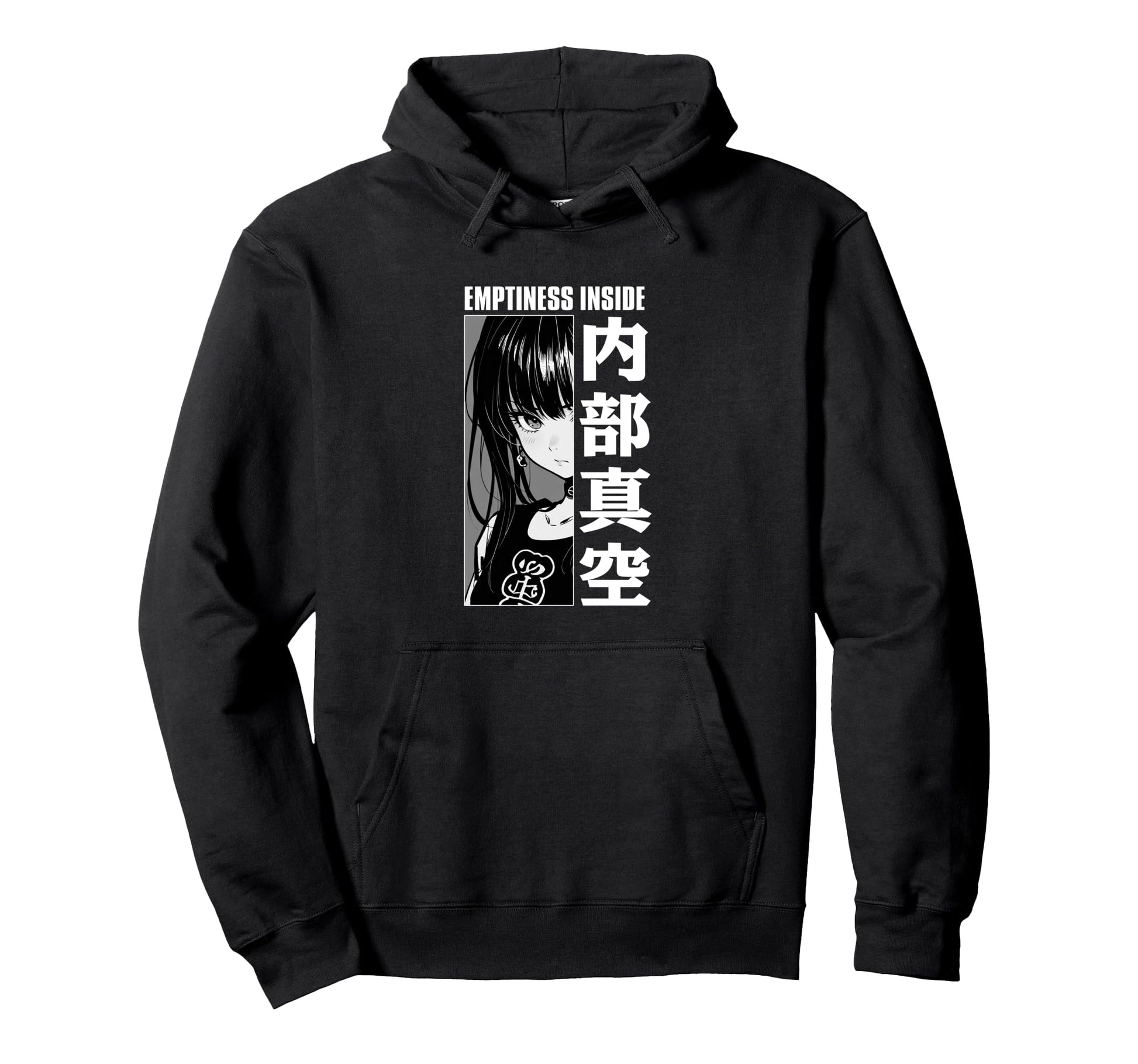 Y2K Goth Anime Sad Inside Hoodie - Casual Everyday Wear for Adults - T-Shirt, Sweatshirt, Hoodie