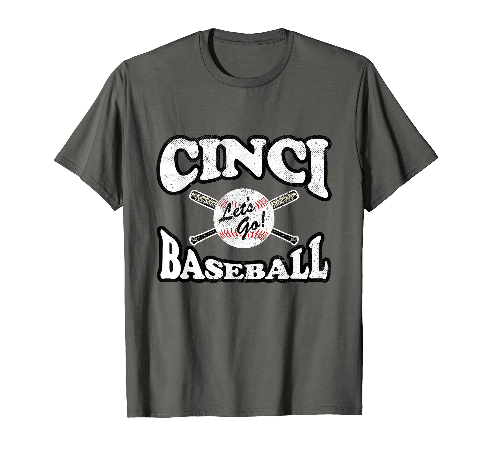 Cincinnati Baseball Distressed T-Shirt - Custom Art Print Unisex - T-Shirt, Sweatshirt, Hoodie