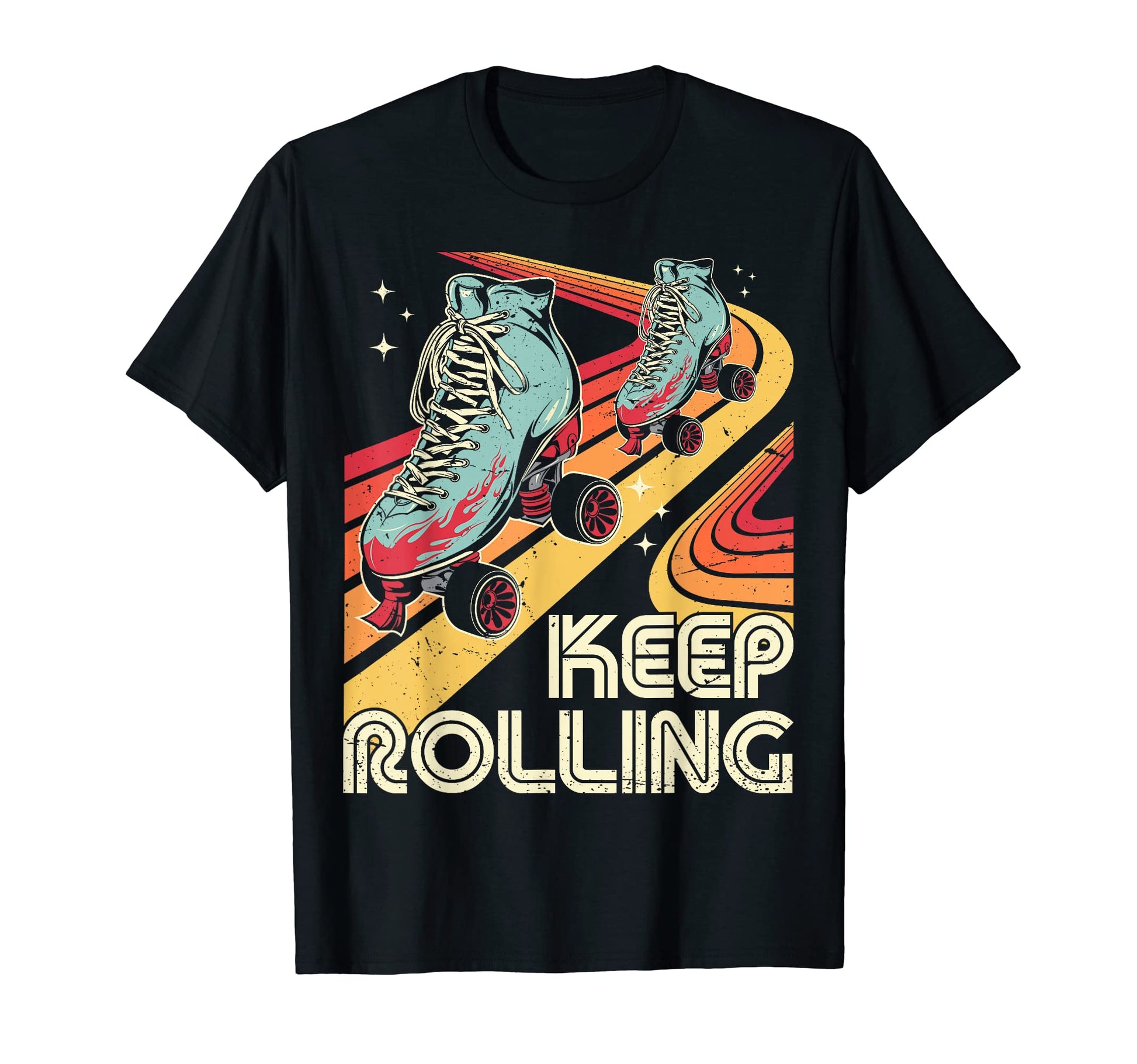 Roller Skating Skater Keep Rolling Skate T-Shirt - Graphic Print Men Women - T-Shirt, Sweatshirt, Hoodie