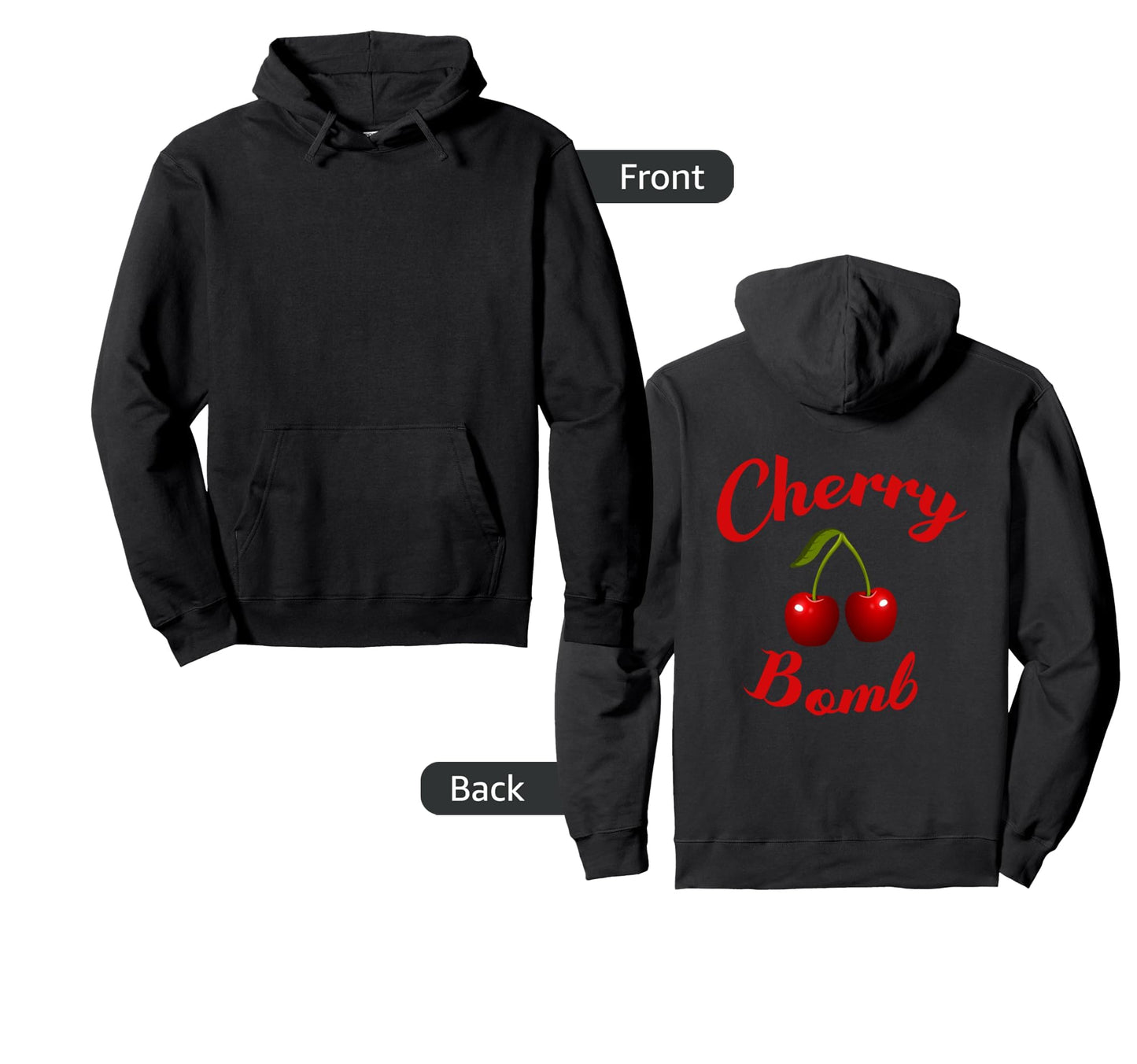Cherry Bomb 70S Fruits Gift Hoodie - Casual Everyday Wear for Adults - T-Shirt, Sweatshirt, Hoodie