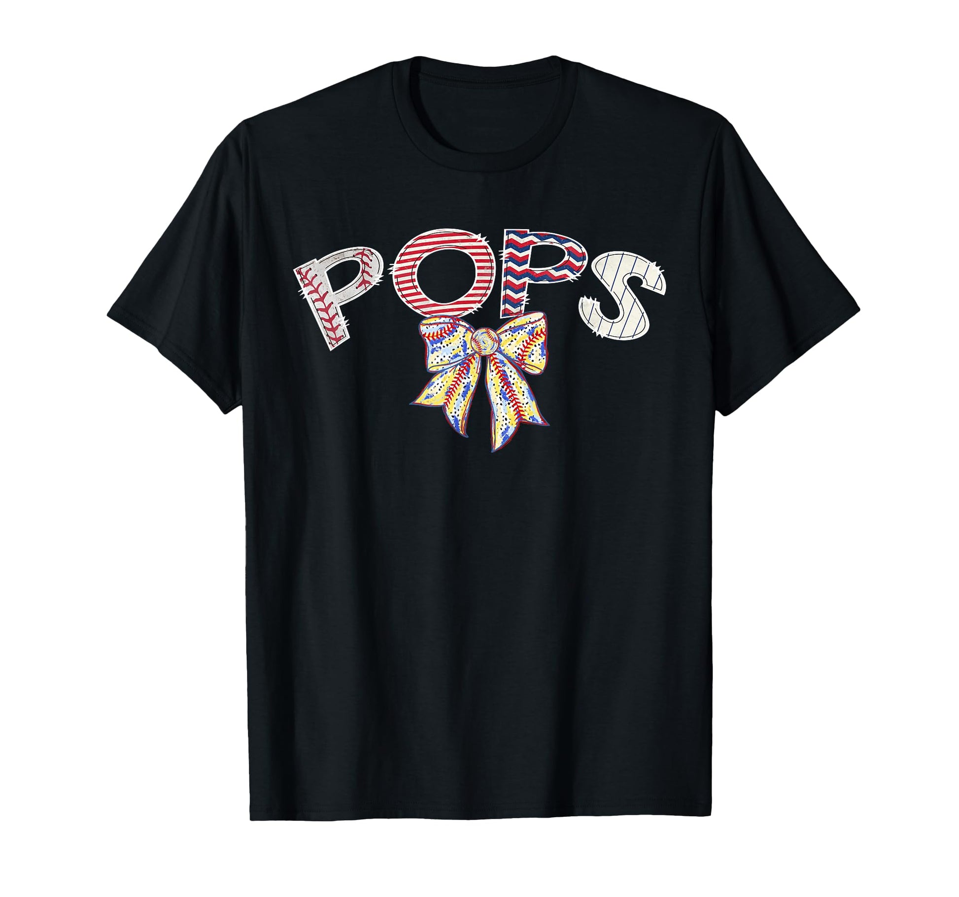 Baseball Pops Coquette Bow Game Day T-Shirt - Streetwear Style for Adults - T-Shirt, Sweatshirt, Hoodie