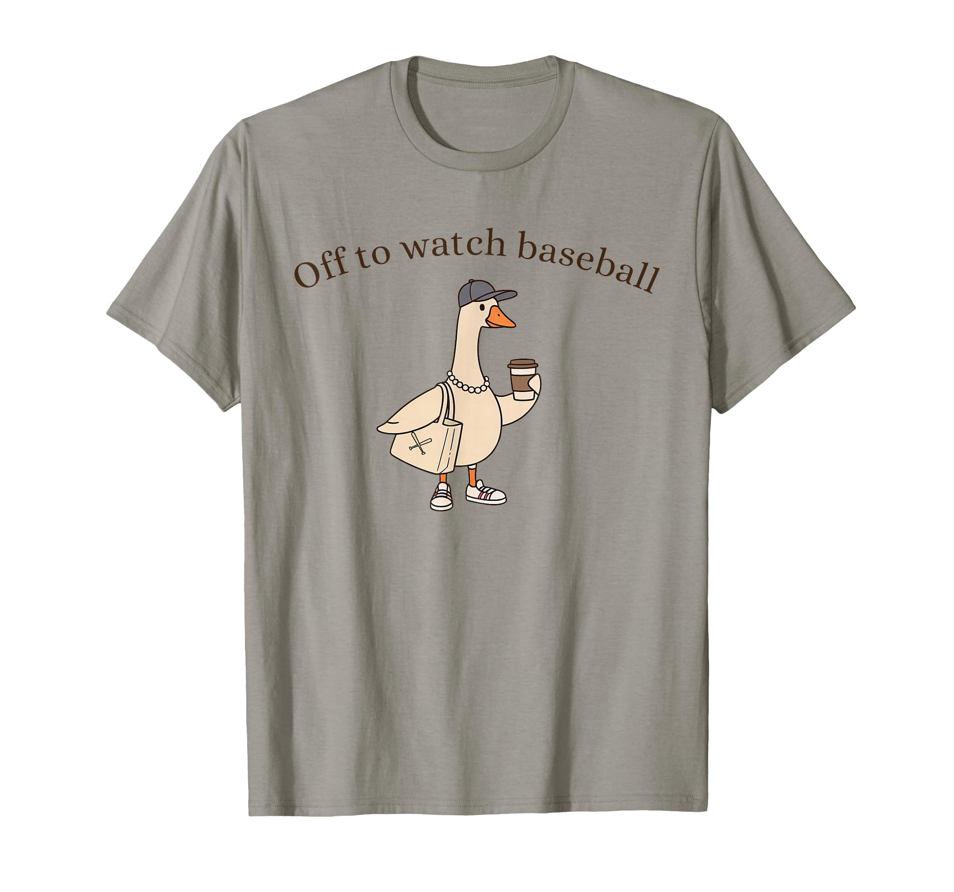 Off To Watch Baseball Funny Goose Sports T-Shirt - Graphic Print Men Women - T-Shirt, Sweatshirt, Hoodie