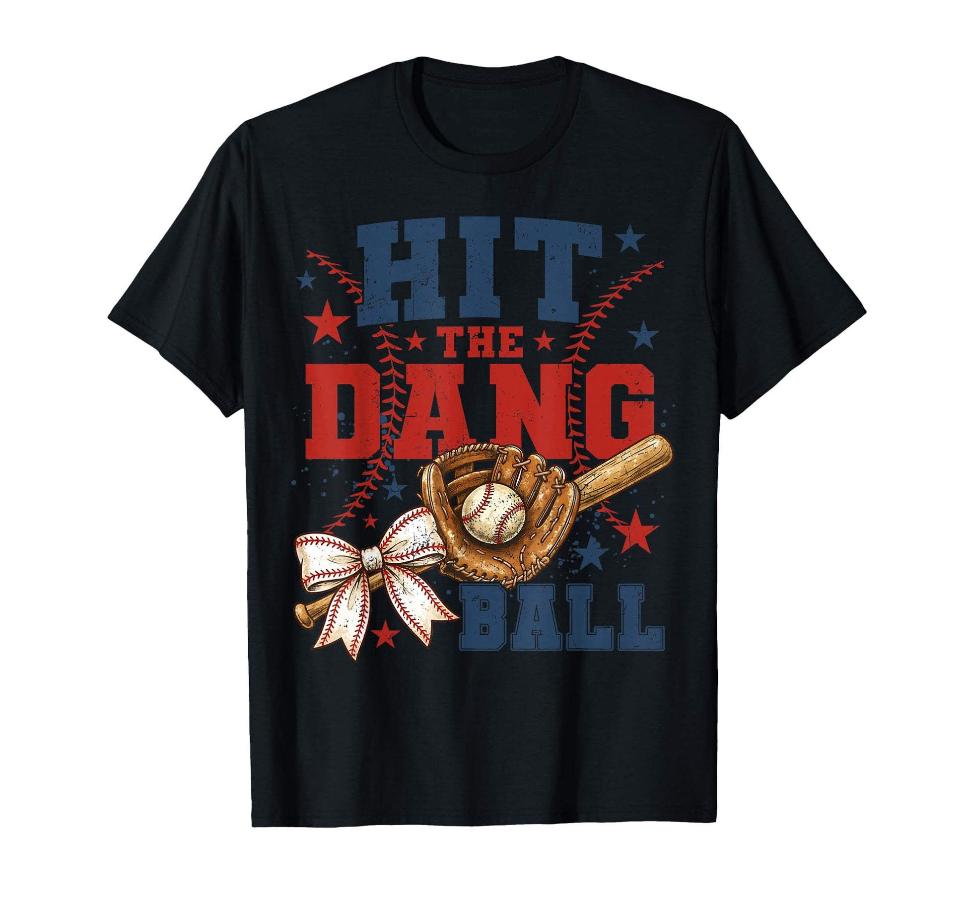 Funny Hit Dang Ball Baseball Coquette T-Shirt - Unique Graphic Men Women - T-Shirt, Sweatshirt, Hoodie