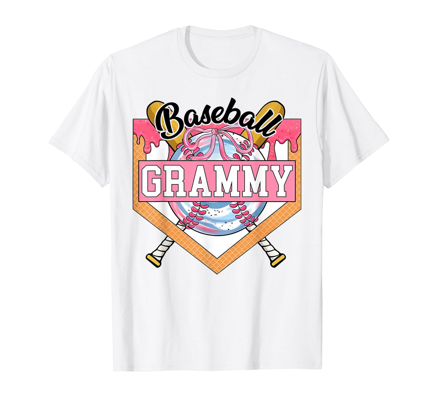Baseball Grammy Coquette Bow Game Day T-Shirt - Minimalist Print Unisex - T-Shirt, Sweatshirt, Hoodie