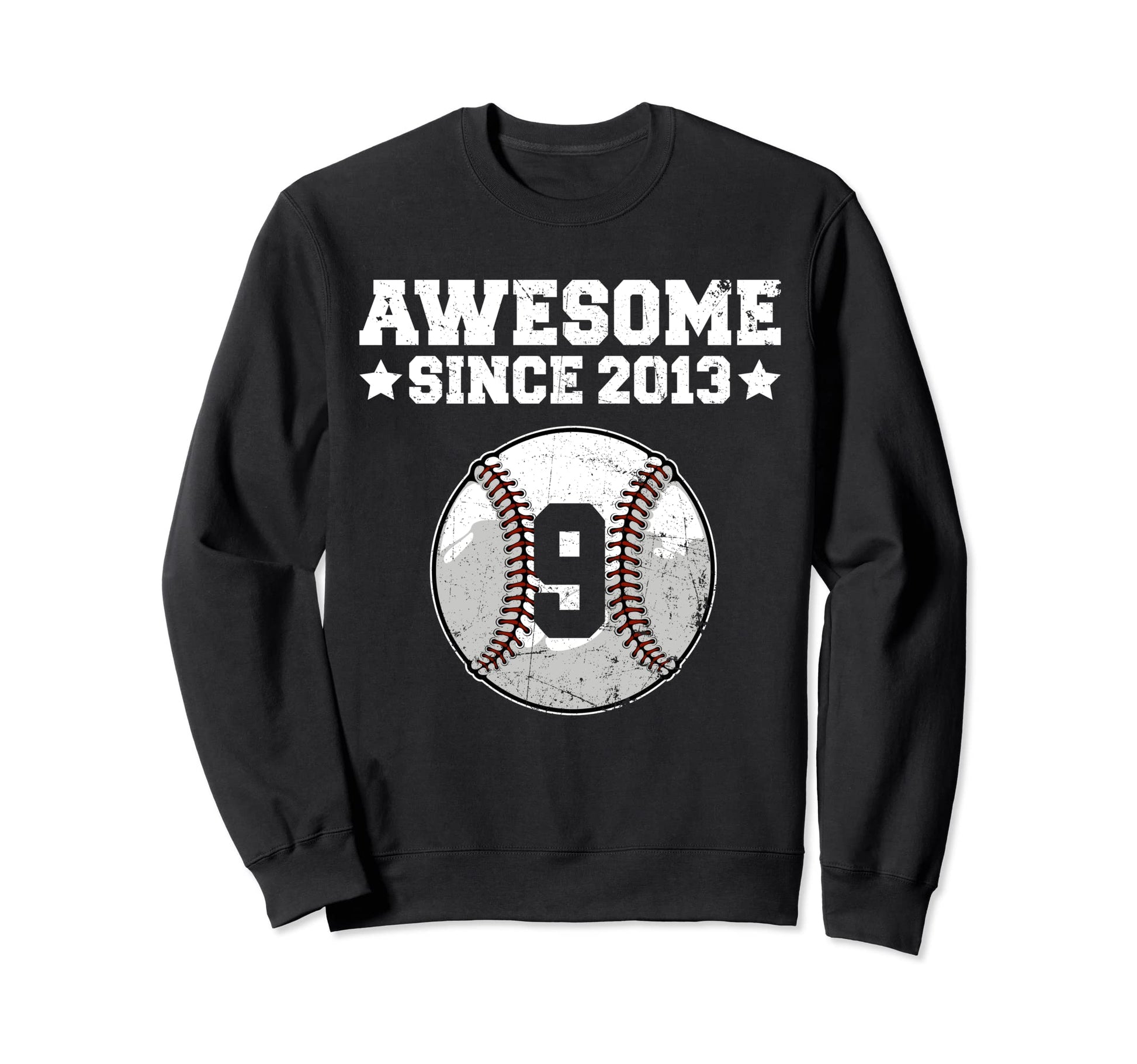 Awesome Since 2013 Baseball 9Th Sweatshirt - Streetwear Style for Adults - T-Shirt, Sweatshirt, Hoodie