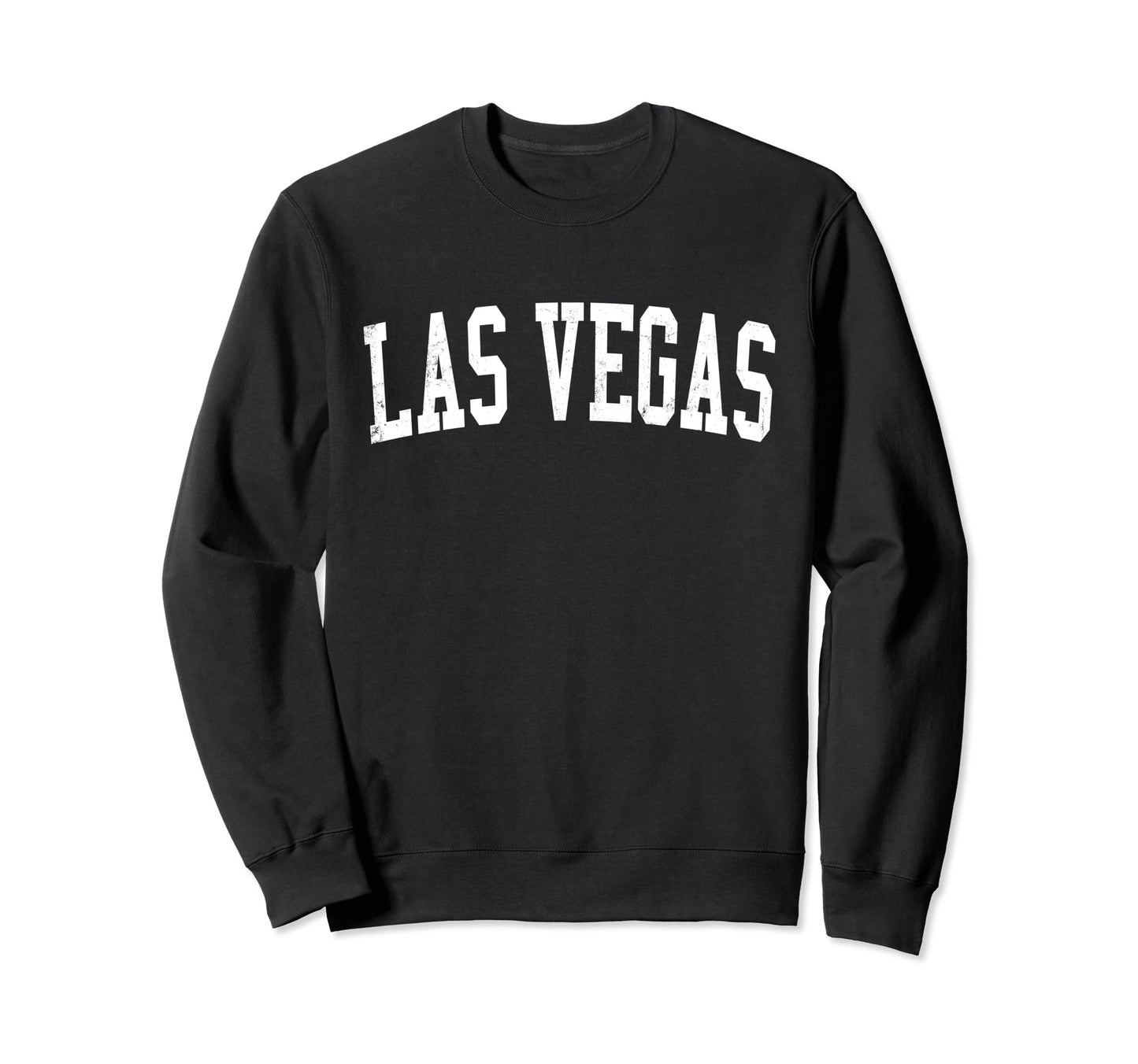 Las Vegas Nm Distressed White Varsity Sweatshirt - Trendy Graphic Men Women - T-Shirt, Sweatshirt, Hoodie