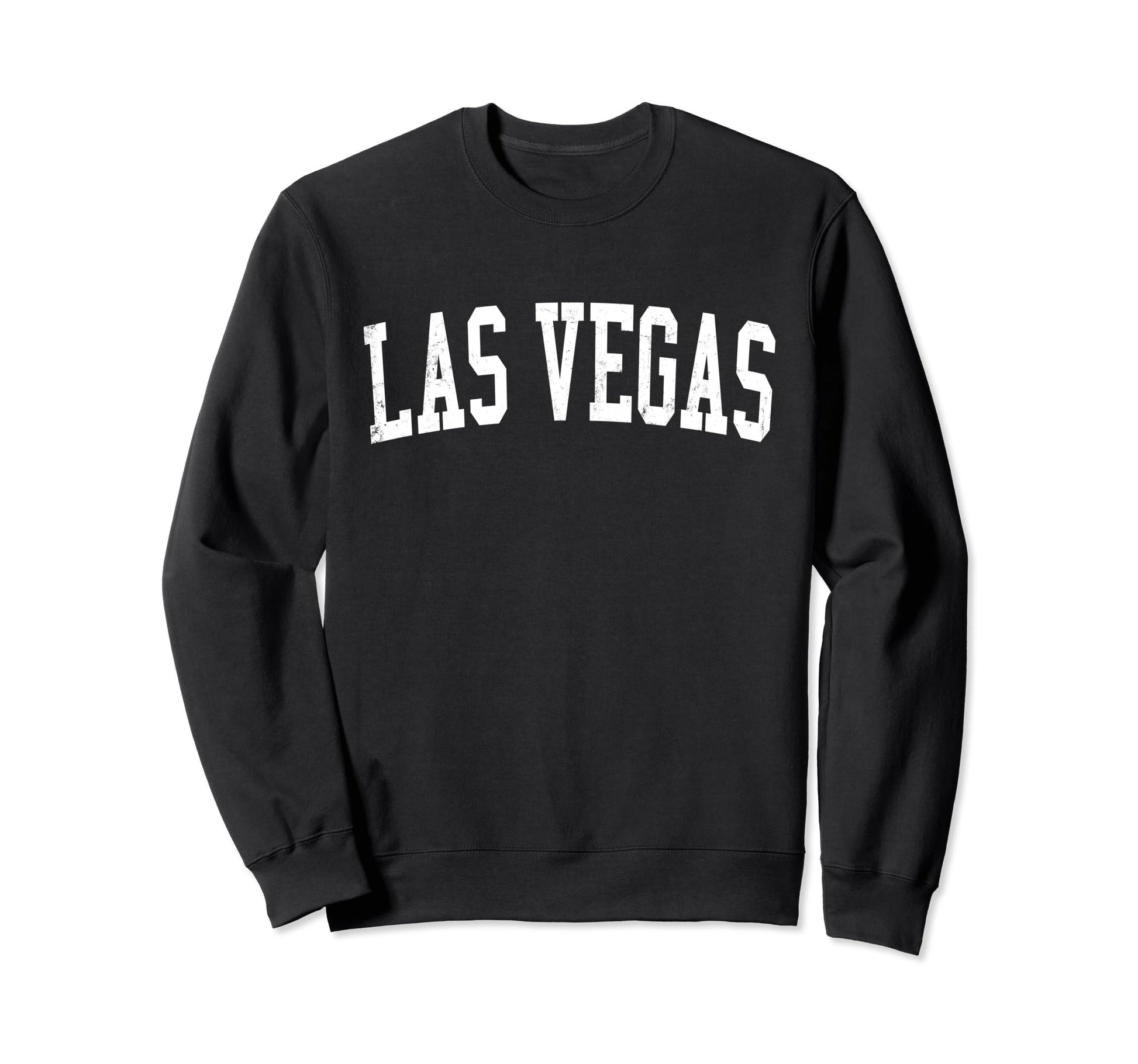 Las Vegas Nm Distressed White Varsity Sweatshirt - Trendy Graphic Men Women - T-Shirt, Sweatshirt, Hoodie