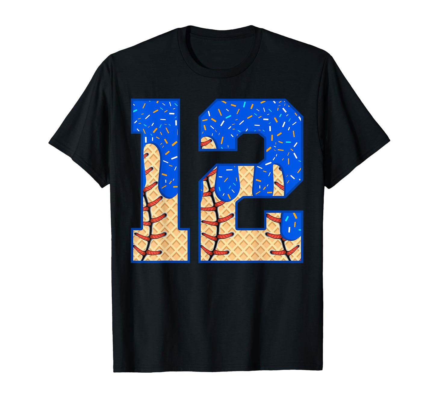 12Th Birthday Ice Cream Baseball T-Shirt - Streetwear Style for Adults - T-Shirt, Sweatshirt, Hoodie