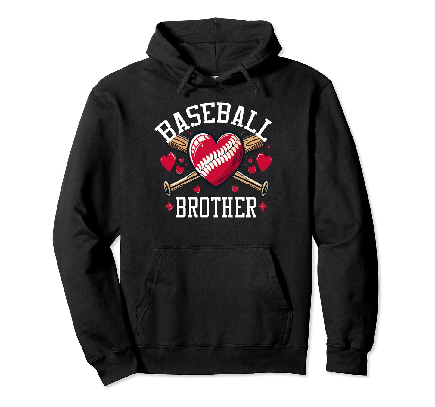 Baseball Brother Love Hoodie - Minimalist Print Unisex - T-Shirt, Sweatshirt, Hoodie