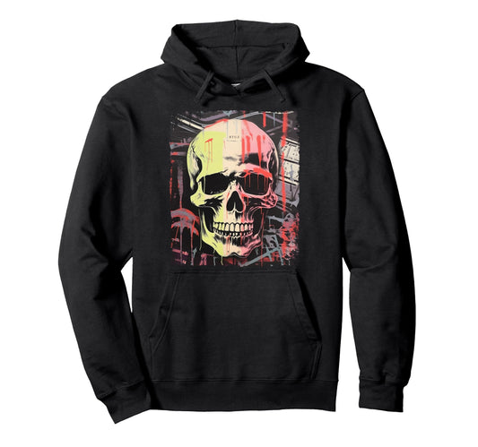 Aesthetic Streetwear Skull Hoodie - Unique Graphic Men Women - T-Shirt, Sweatshirt, Hoodie