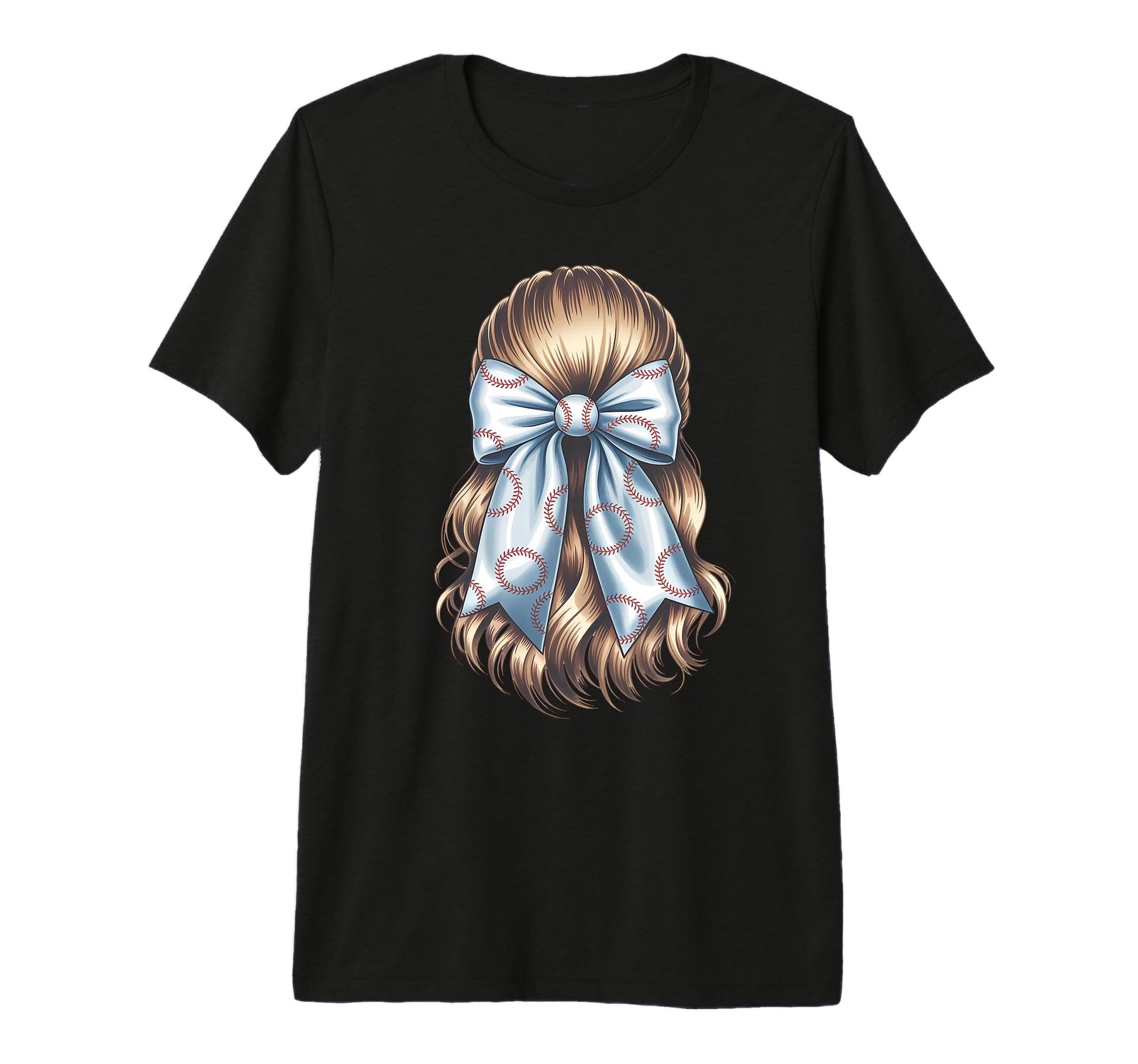 Baseball Coquette Bow Baseball Mom Tri T-Shirt - Fun Novelty Design Unisex - T-Shirt, Sweatshirt, Hoodie