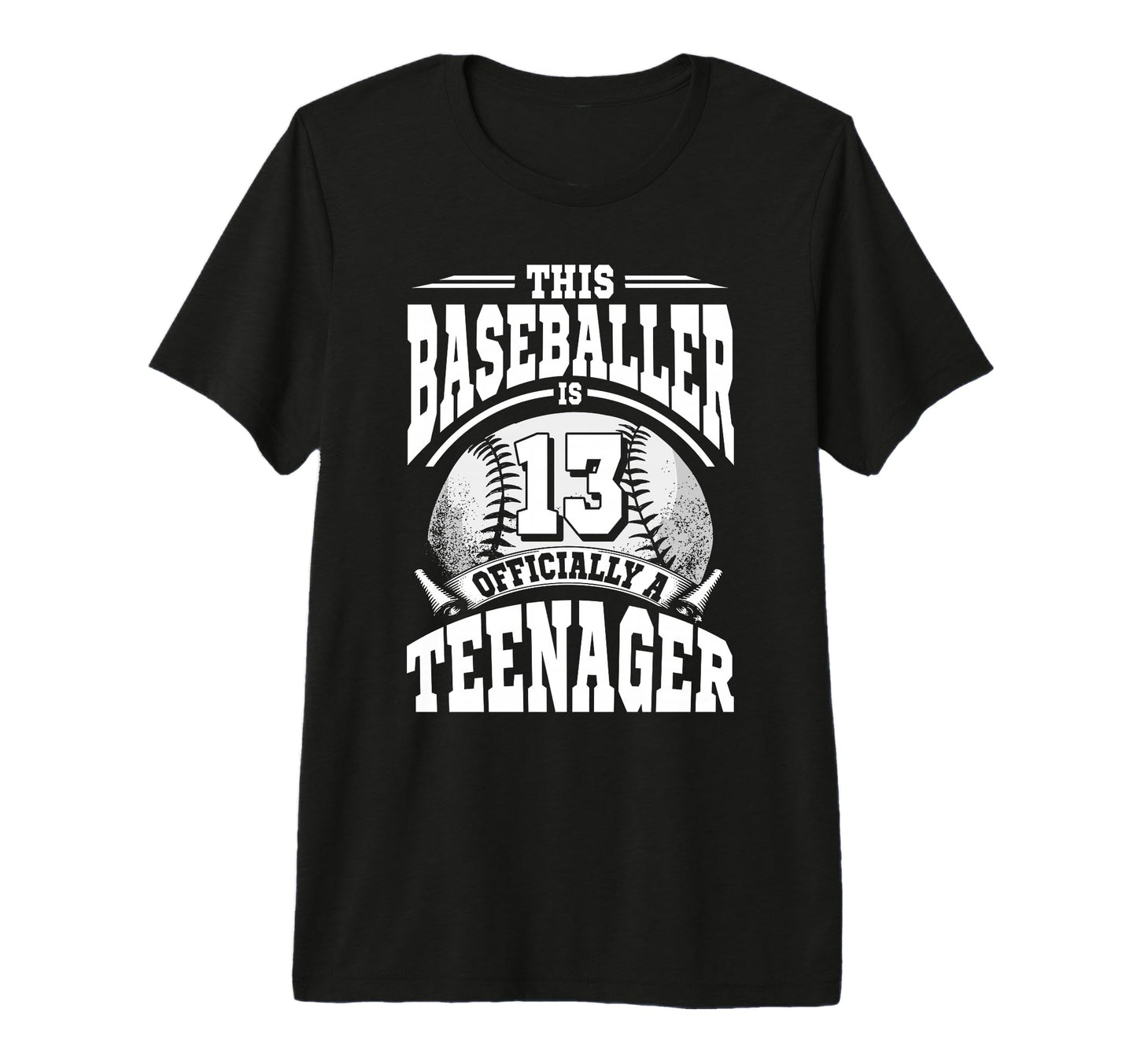 This Baseballer Is Officially Teenager T-Shirt - Novelty Apparel Unisex - T-Shirt, Sweatshirt, Hoodie