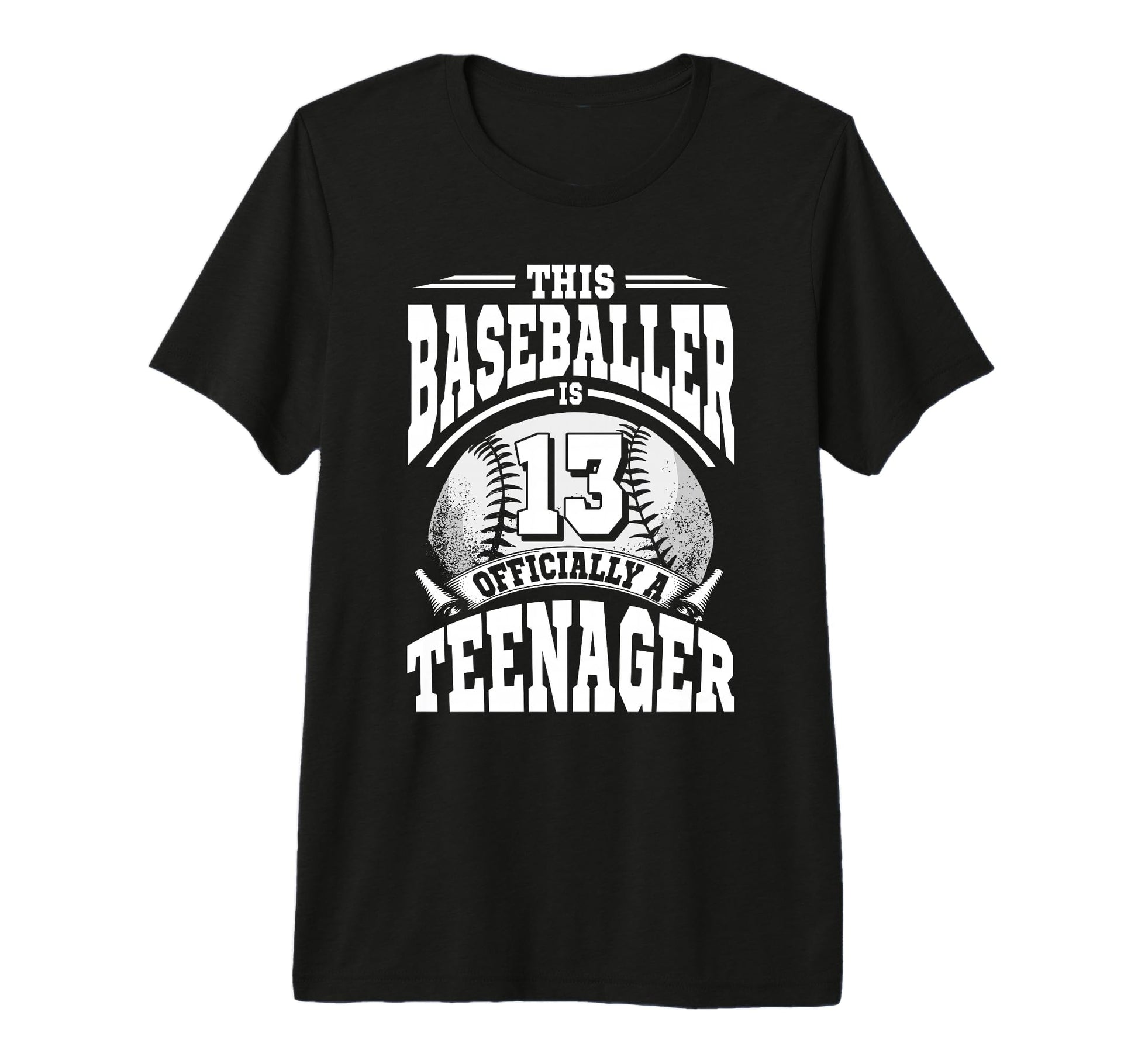 This Baseballer Is Officially Teenager T-Shirt - Novelty Apparel Unisex - T-Shirt, Sweatshirt, Hoodie