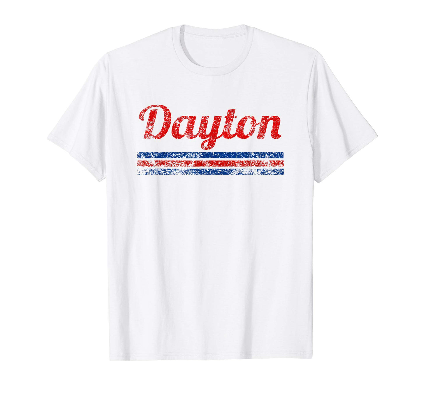 Dayton Ohio Weathered Stripe T-Shirt - Aesthetic Graphic for Adults - T-Shirt, Sweatshirt, Hoodie