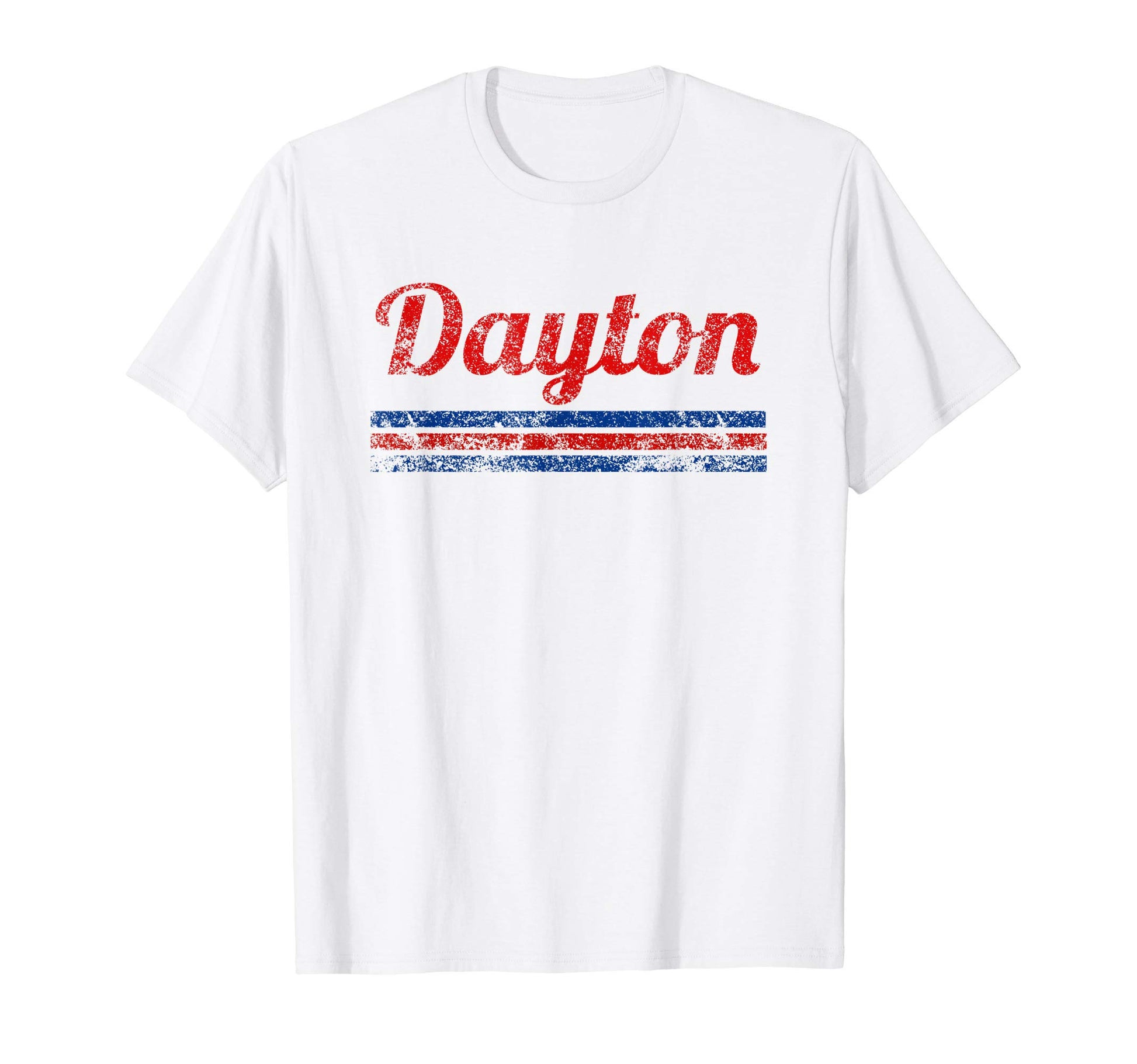 Dayton Ohio Weathered Stripe T-Shirt - Aesthetic Graphic for Adults - T-Shirt, Sweatshirt, Hoodie