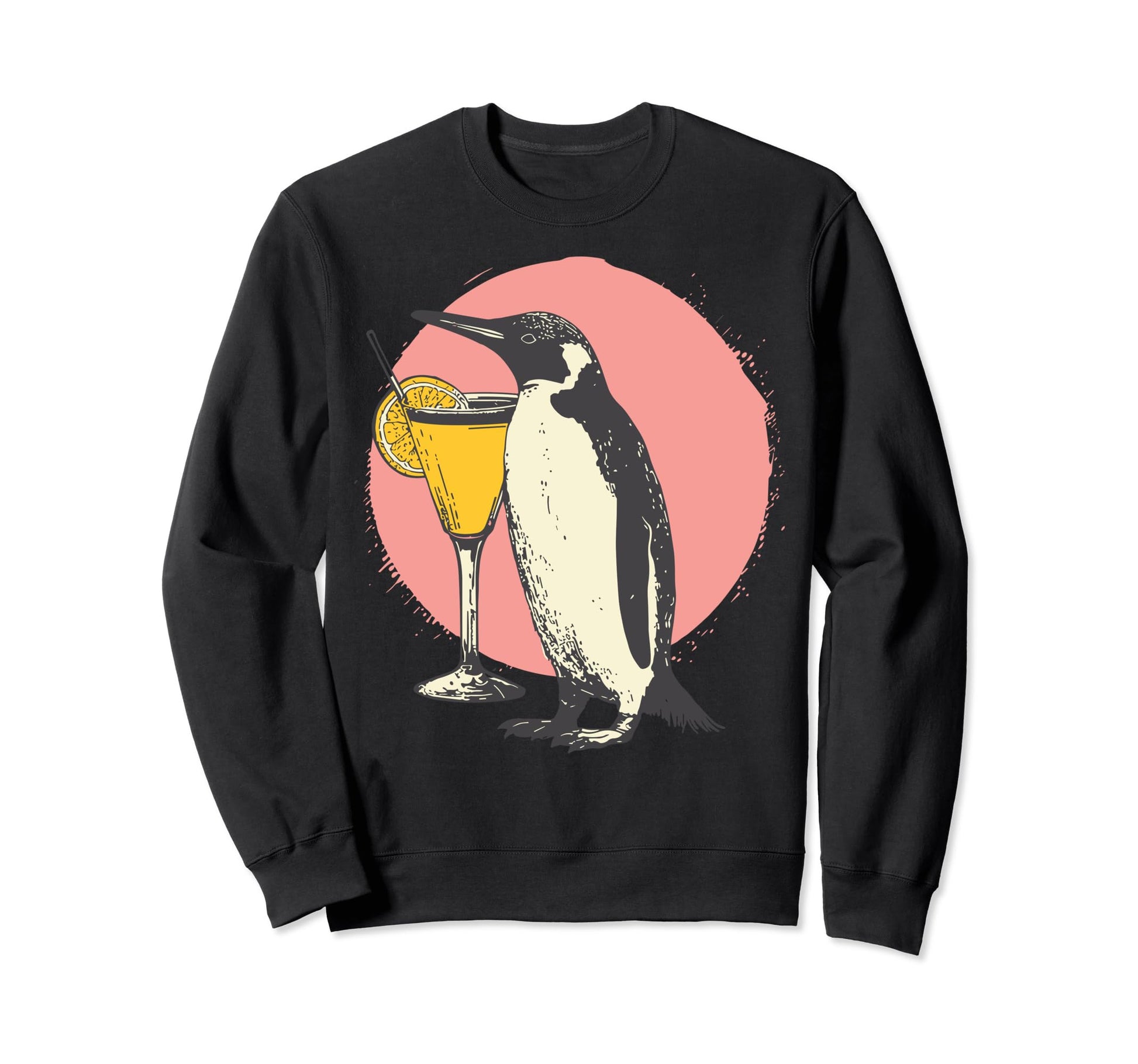 Cocktail Penguin Y2K Coquette Sweatshirt - Graphic Print for Adults - T-Shirt, Sweatshirt, Hoodie