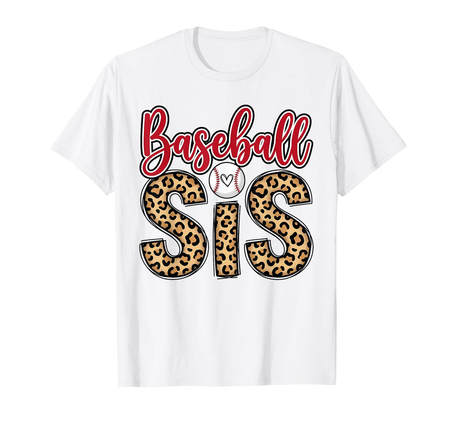 Baseball Sister Leopard Little Biggest T-Shirt - Graphic Print for Adults - T-Shirt, Sweatshirt, Hoodie