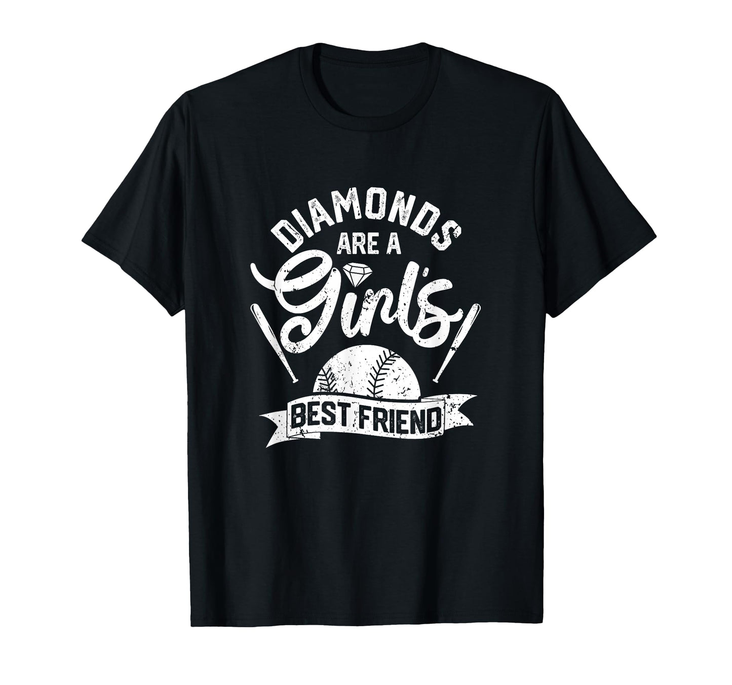 Diamonds Are Best Friend Softball T-Shirt - Novelty Apparel Men Women - T-Shirt, Sweatshirt, Hoodie