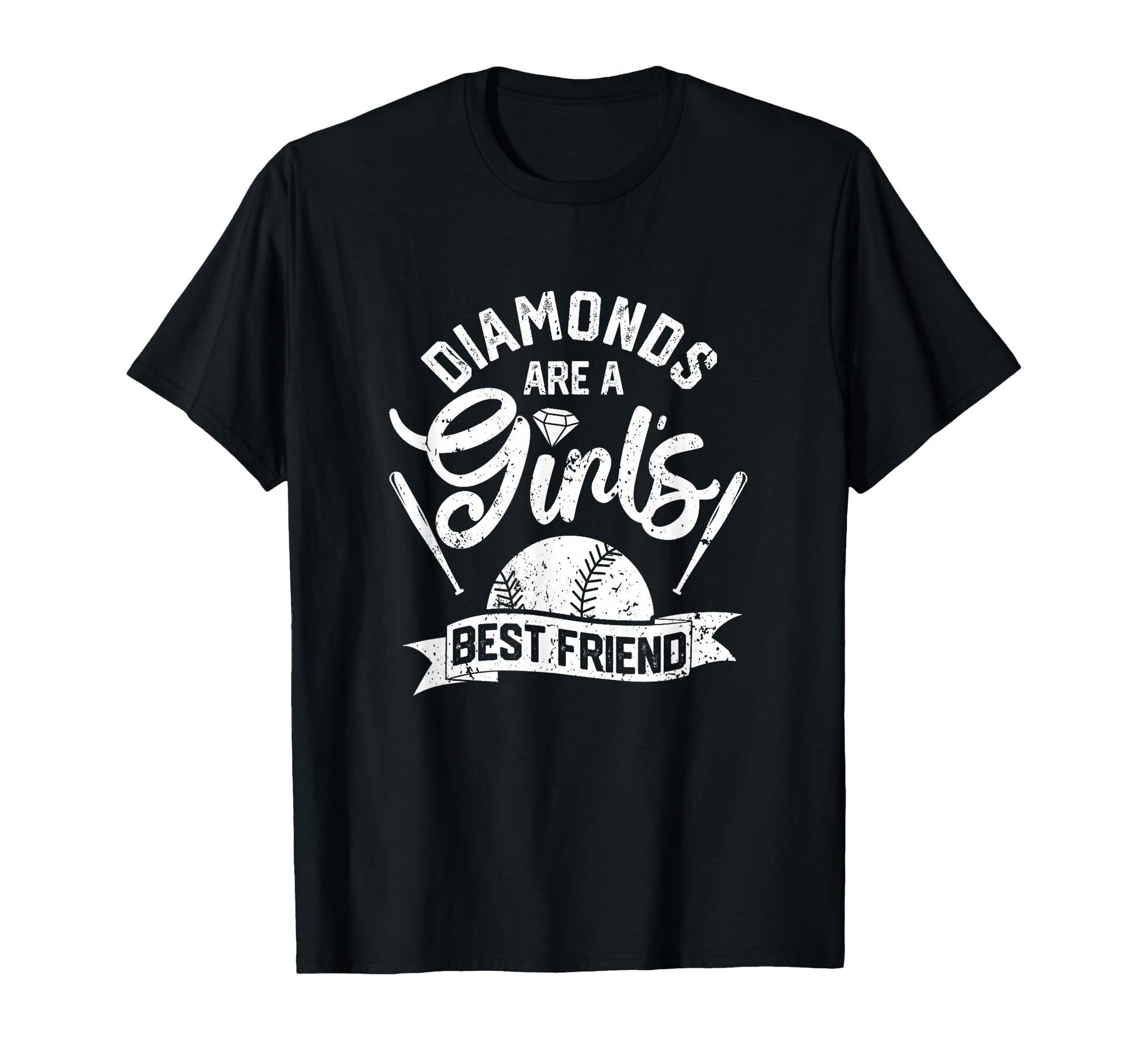 Diamonds Are Best Friend Softball T-Shirt - Novelty Apparel Men Women - T-Shirt, Sweatshirt, Hoodie