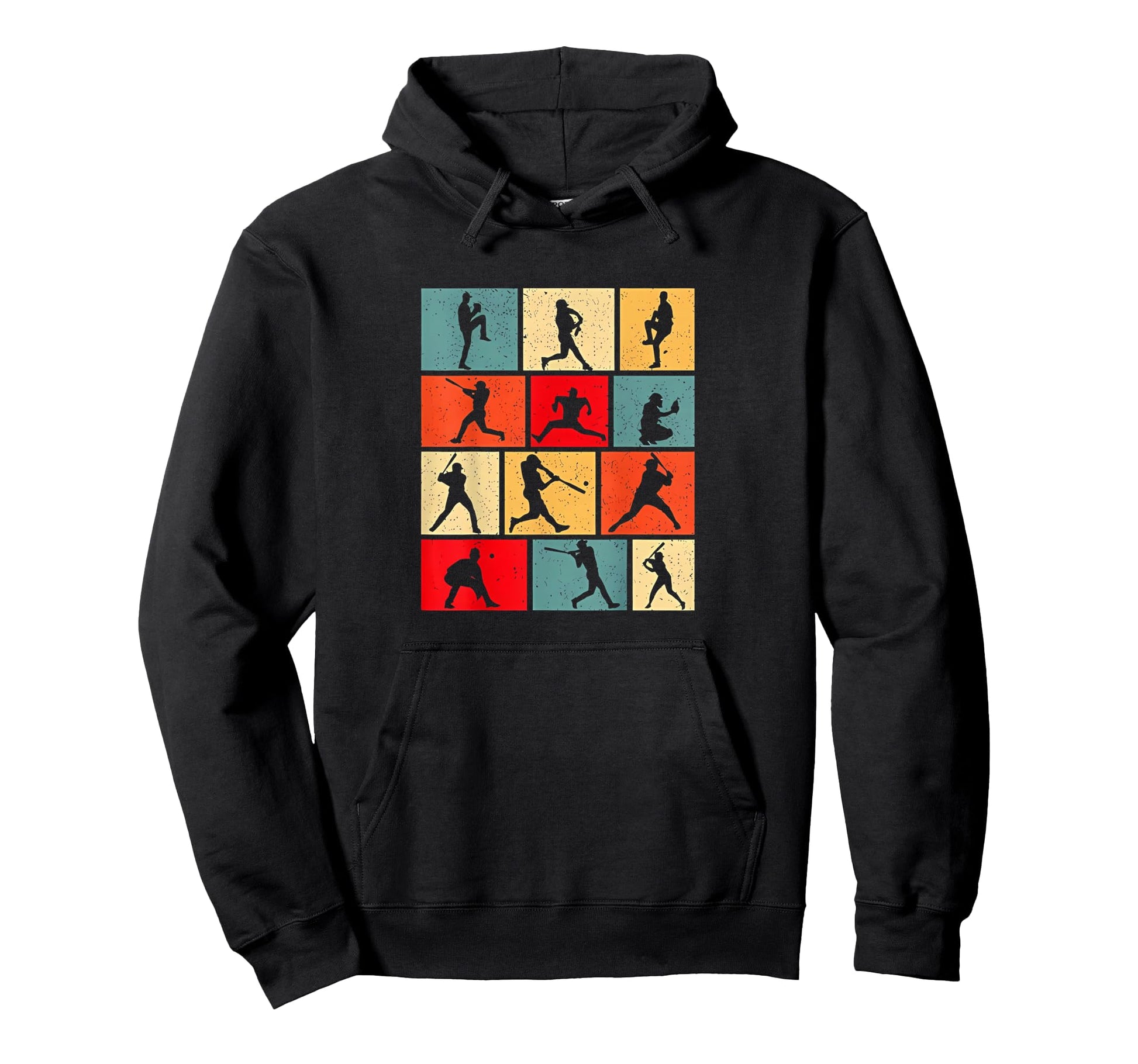 Baseball Motives Colored Hoodie - Unique Graphic Unisex - T-Shirt, Sweatshirt, Hoodie
