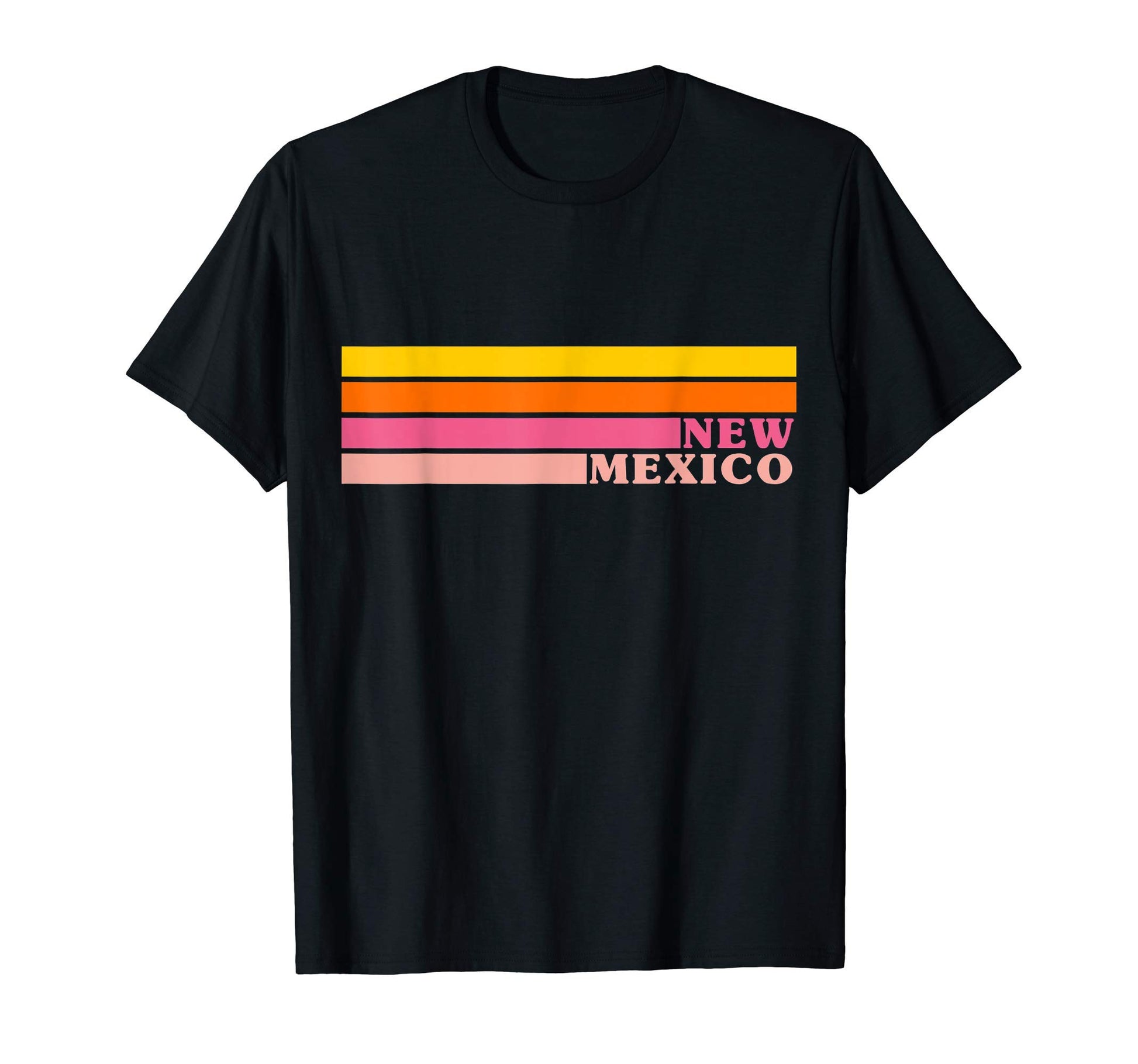 State New Mexico Colorful 70S Stripes T-Shirt - Casual Everyday Wear Unisex - T-Shirt, Sweatshirt, Hoodie