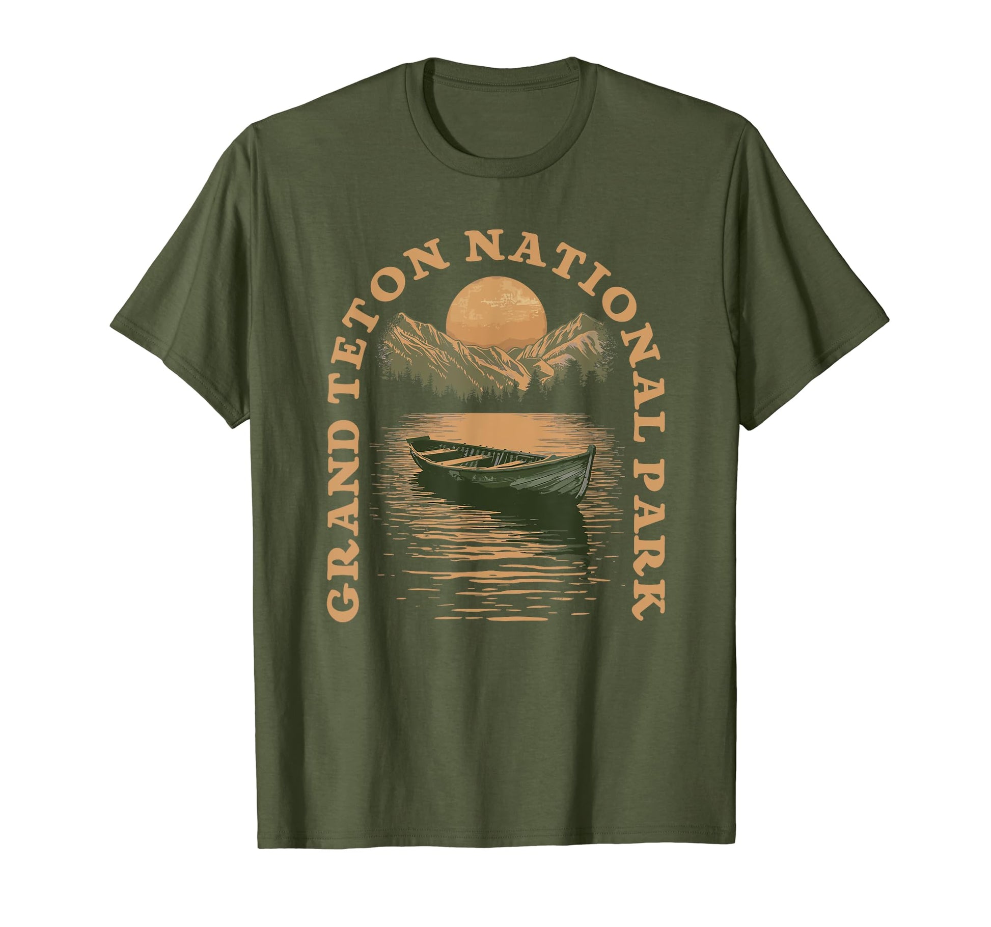 Grand Teton National Park Boat Lake T-Shirt - Graphic Print Men Women - T-Shirt, Sweatshirt, Hoodie