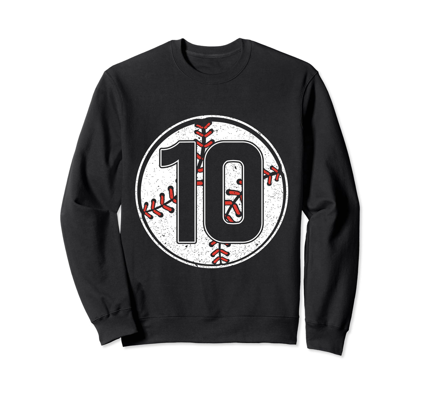 Baseball Birthday 10Th Birthday Sweatshirt - Aesthetic Graphic Unisex - T-Shirt, Sweatshirt, Hoodie
