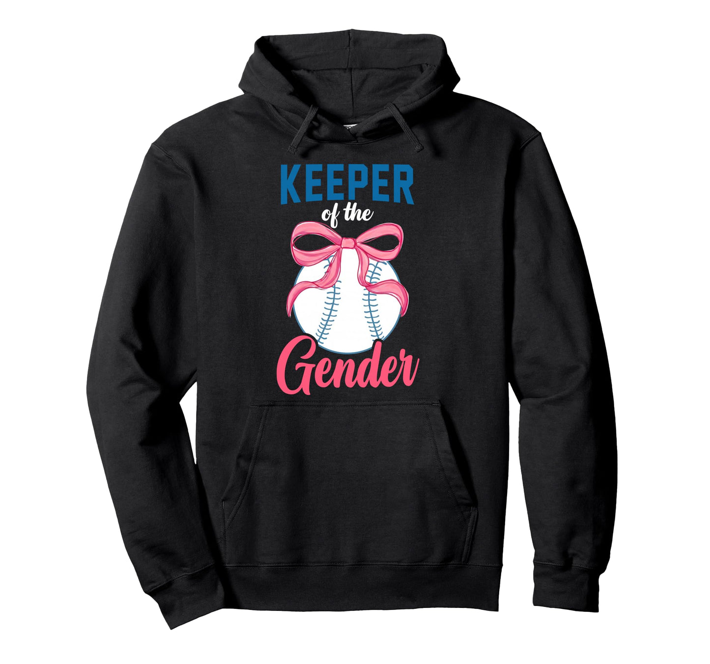 Keeper Gender Baseball Or Bows Hoodie - Casual Everyday Wear Men Women - T-Shirt, Sweatshirt, Hoodie