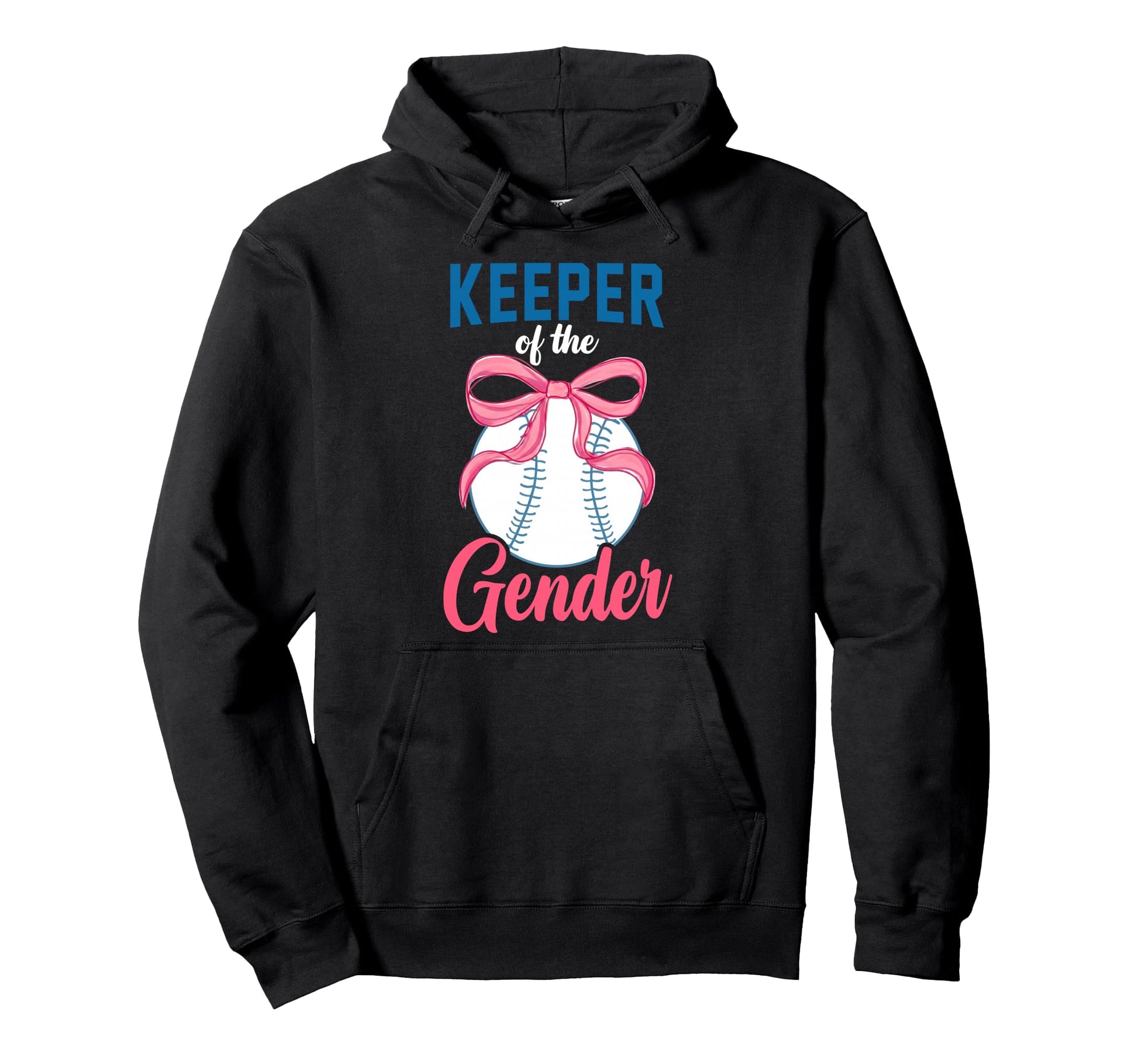 Keeper Gender Baseball Or Bows Hoodie - Casual Everyday Wear Men Women - T-Shirt, Sweatshirt, Hoodie
