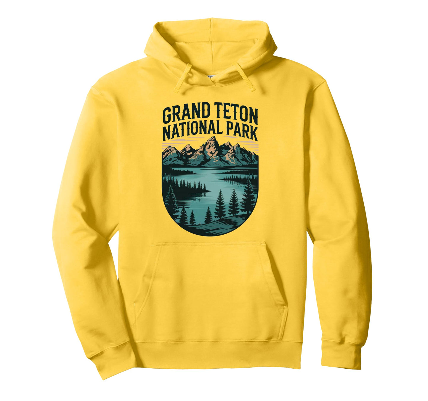 Grand Teton National Park Hiking Us Hoodie - Minimalist Print for Adults - T-Shirt, Sweatshirt, Hoodie
