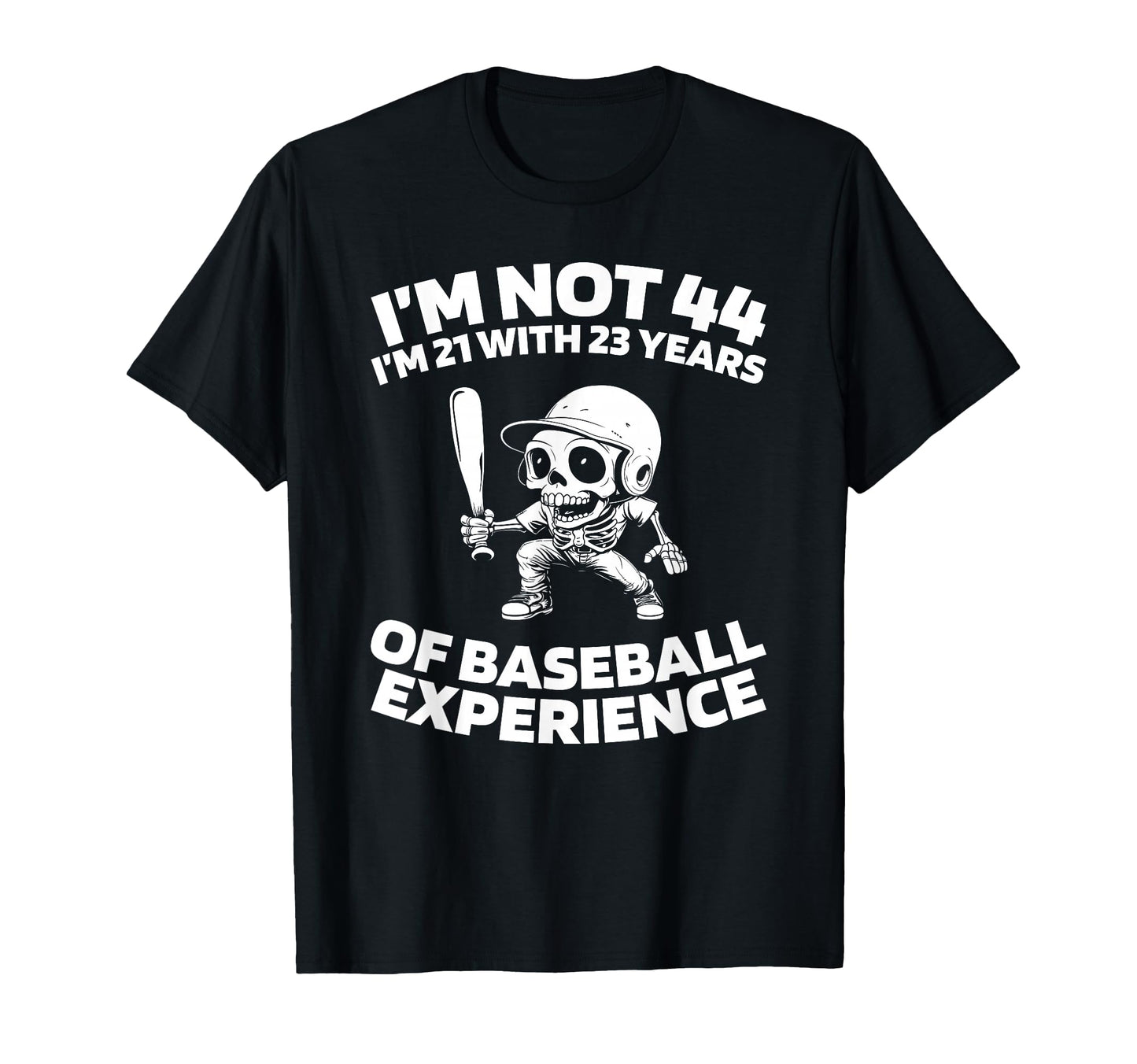 44Th Birthday Sport Player Baseballer T-Shirt - Minimalist Print Unisex - T-Shirt, Sweatshirt, Hoodie
