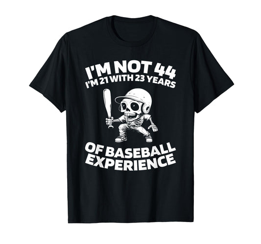 44Th Birthday Sport Player Baseballer T-Shirt - Minimalist Print Unisex - T-Shirt, Sweatshirt, Hoodie