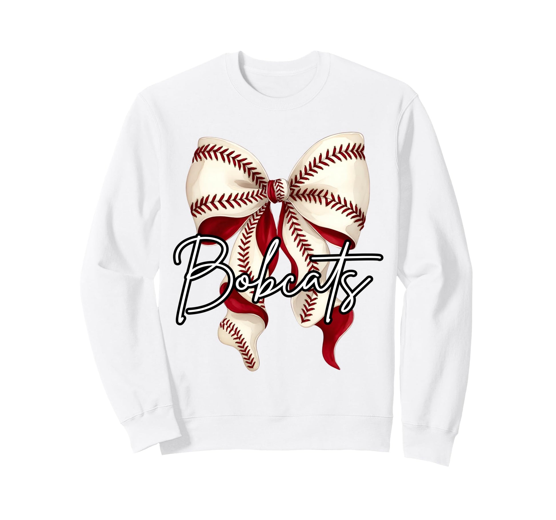 Bobcats Baseball Mom Coquette Bow Sweatshirt - Aesthetic Graphic Unisex - T-Shirt, Sweatshirt, Hoodie