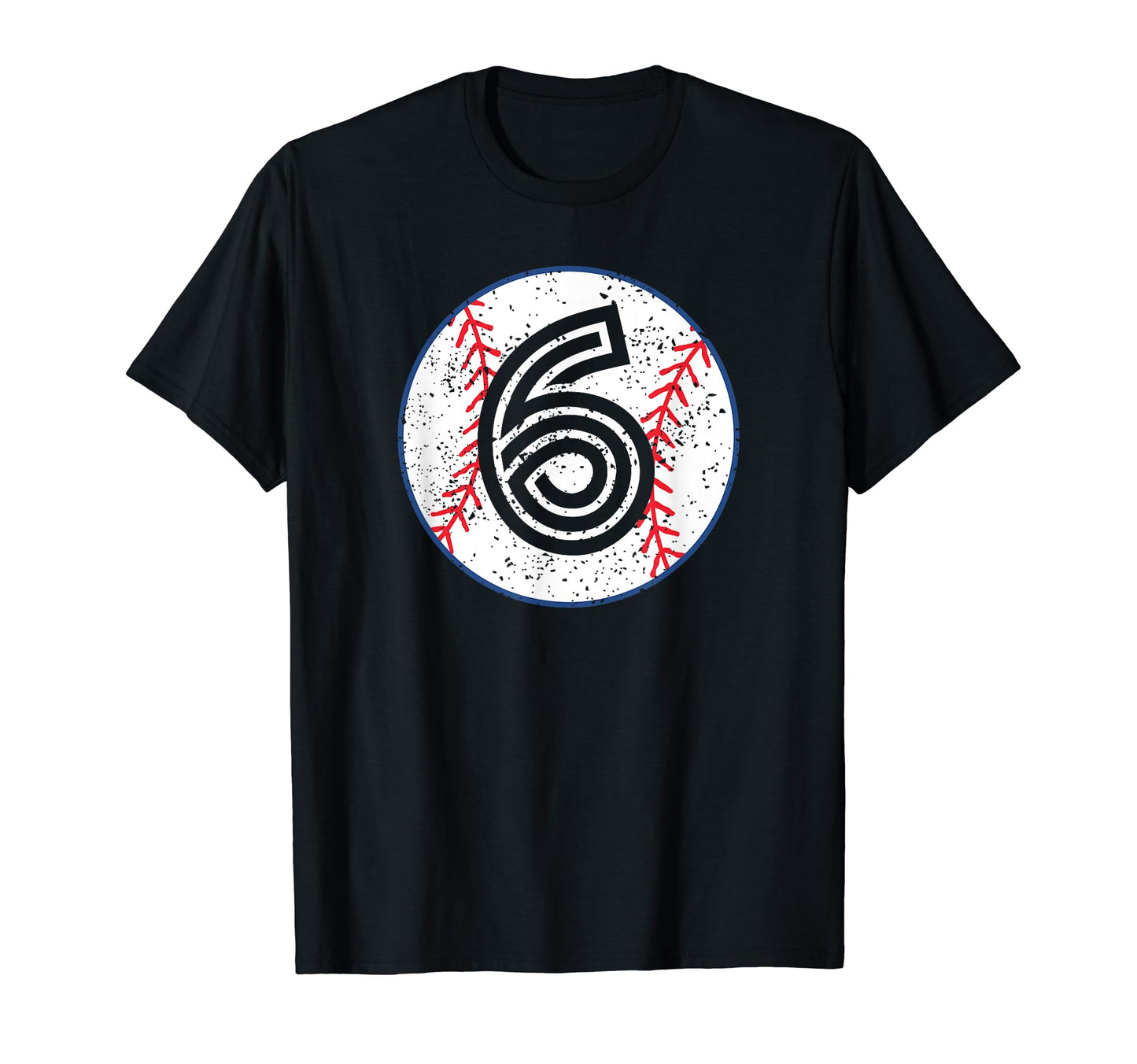 Baseball 6Th Birthday 6 Years Old T-Shirt - Minimalist Print Men Women - T-Shirt, Sweatshirt, Hoodie