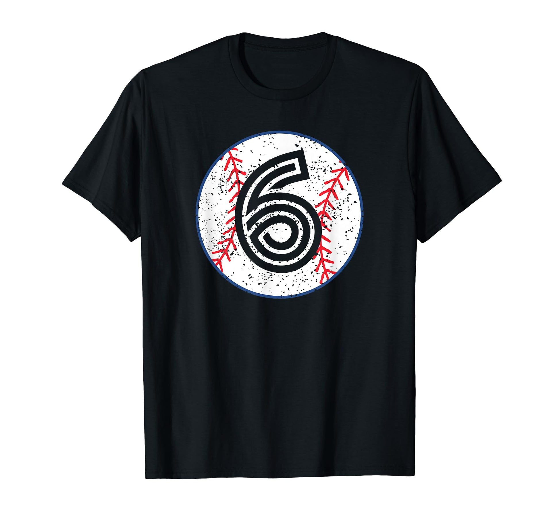 Baseball 6Th Birthday 6 Years Old T-Shirt - Minimalist Print Men Women - T-Shirt, Sweatshirt, Hoodie
