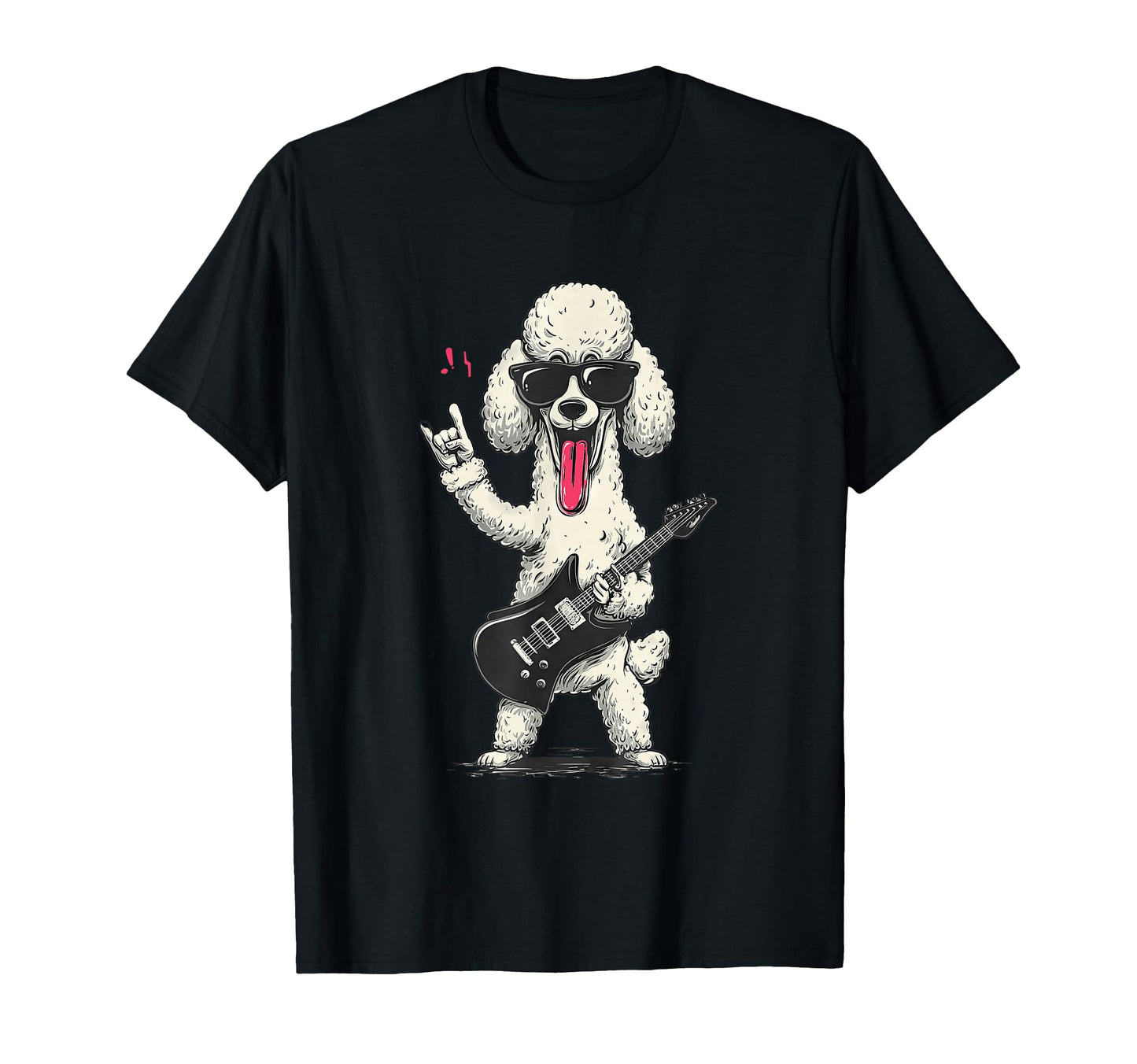 Rockstar Poodle Sunglasses T-Shirt - Casual Everyday Wear for Adults - T-Shirt, Sweatshirt, Hoodie